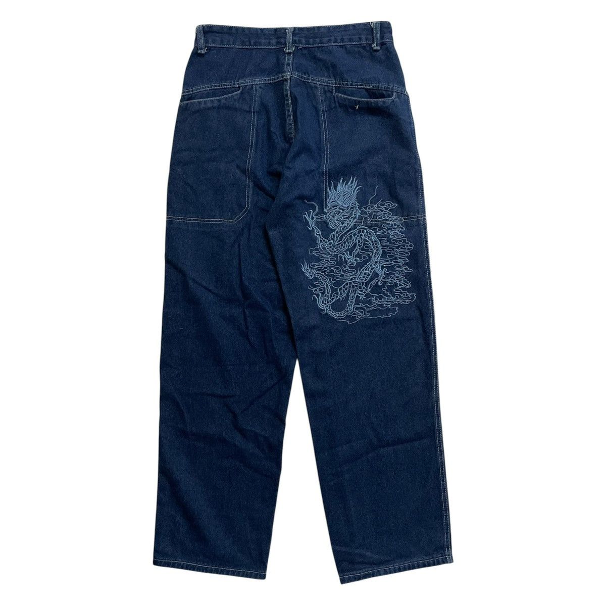 JNCO Vintage Y2K Wide Baggy Jeans with Dragon Patch Size US 30 / EU 46 - 4 Thumbnail
