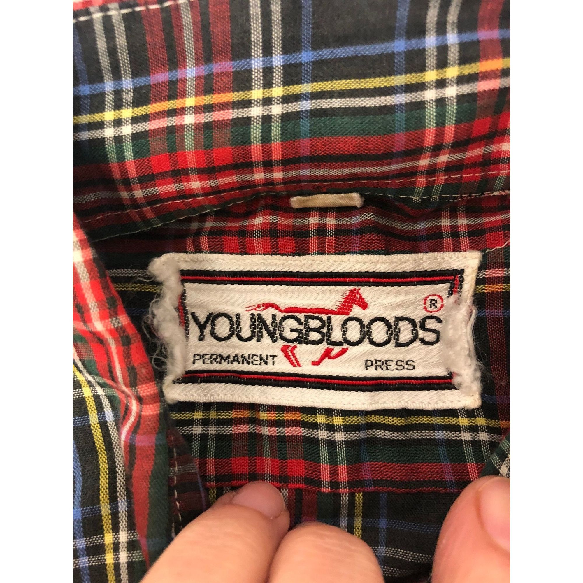 Other Vtg YoungBloods Red Plaid ULTRA THIN MoD Rockabilly Shirt Size US S / EU 44-46 / 1 - 6 Thumbnail