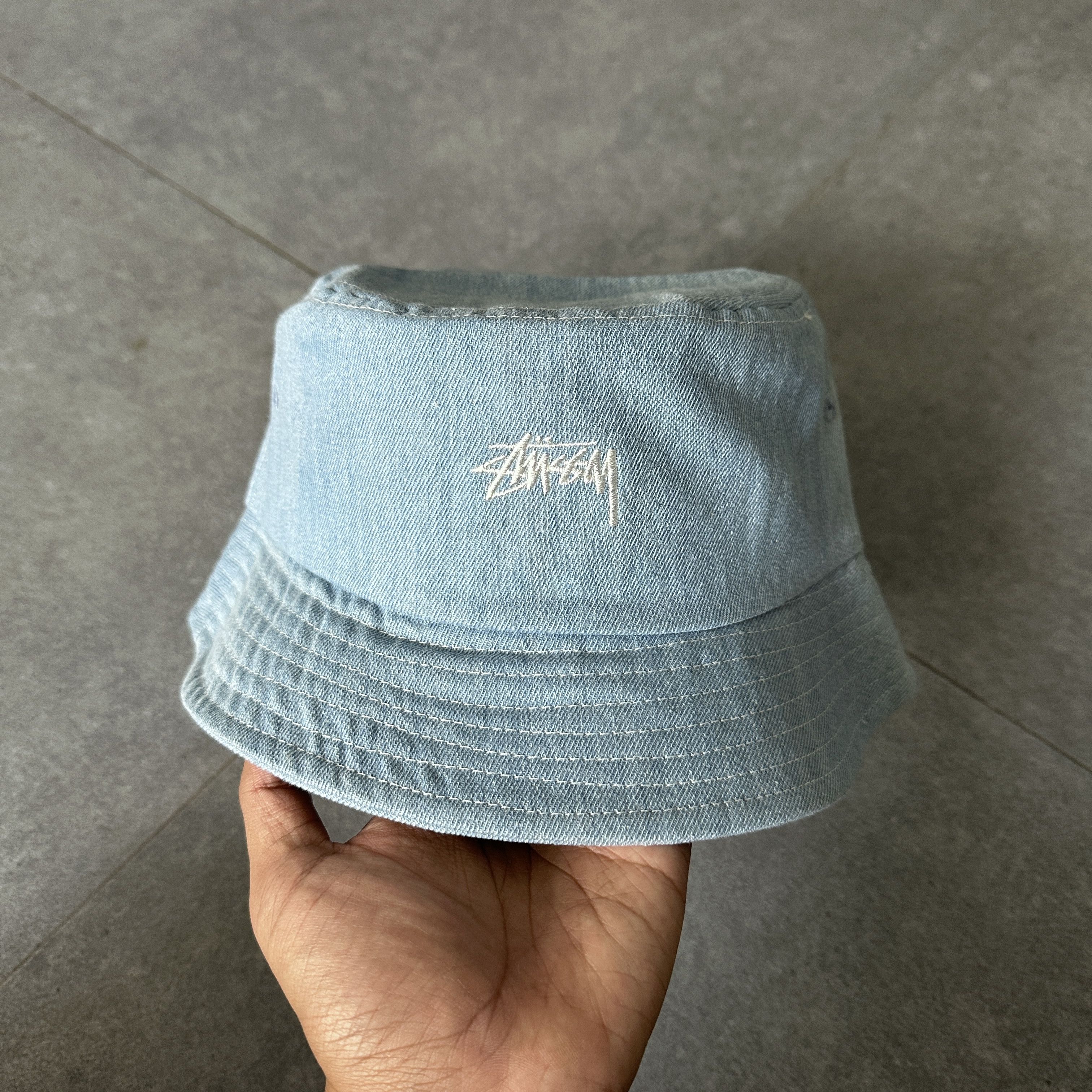 Stussy STUSSY BUCKET HAT CONTRAST STITCH LIGHT BLUE Size ONE SIZE - 1 Thumbnail