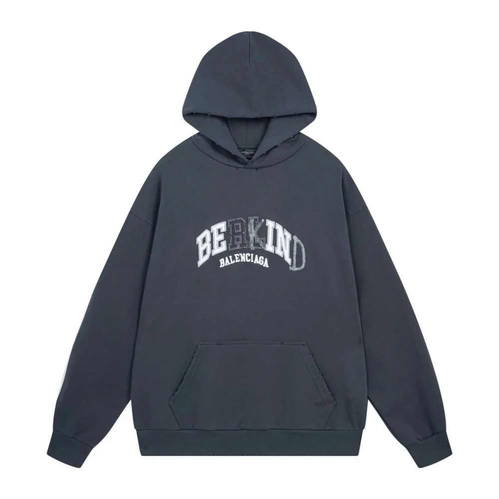 Balenciaga o1la1rc1a1224 Unisex Oversized Hoodie in Black Size US XL / EU 56 / 4 - 1 Thumbnail