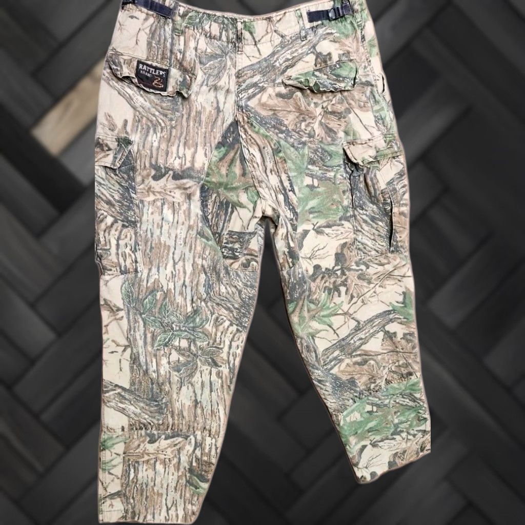 Realtree VINTAGE Rattlers Realtree Camo Cargo Pants Men's 34x30 Large USA Made Size US 33 - 1 Thumbnail