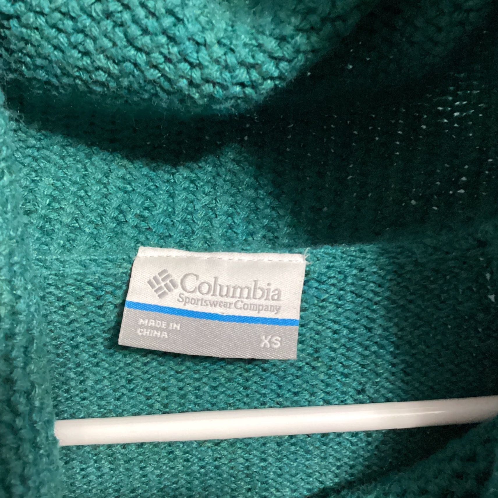 Altea VINTAGE Columbia Sweater Women XS Teal Green Cotton Wool Cowl Neck Pullover Casual Knit Size XS / US 0-2 / IT 36-38 - 3 Thumbnail
