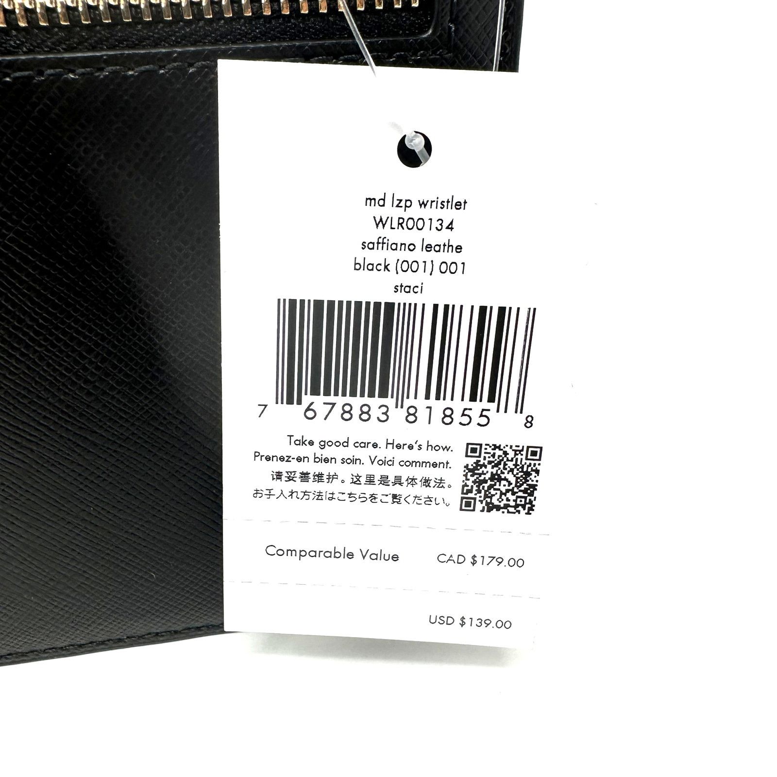 Kate Spade Kate Spade Staci Medium L-Zip Wristlet in Black wlr00134 Size ONE SIZE - 3 Thumbnail