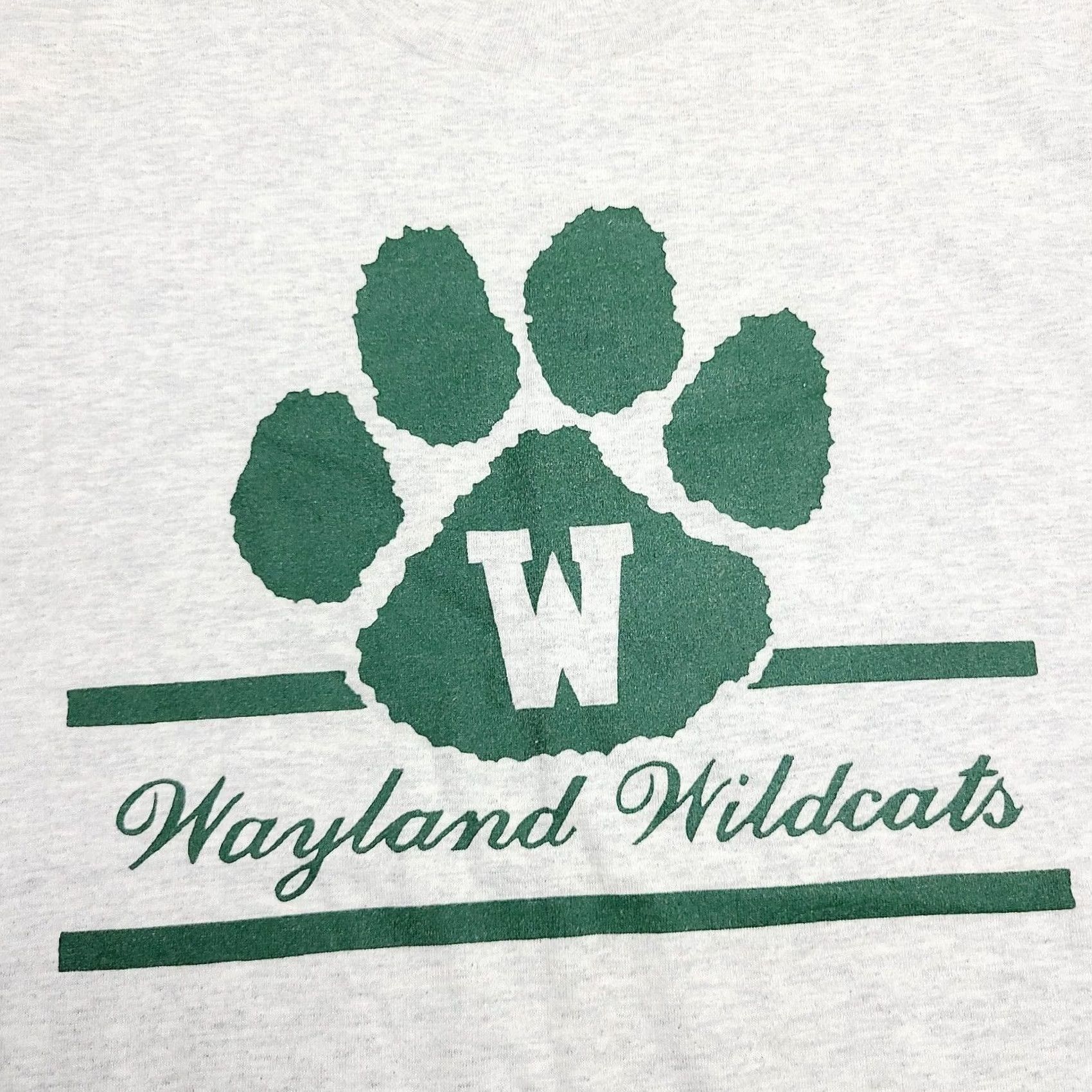 Hanes VINTAGE Wayland Wildcats T Shirt USA Hanes Men Size S Gray Shirts Mens Size US S / EU 44-46 / 1 - 2 Thumbnail