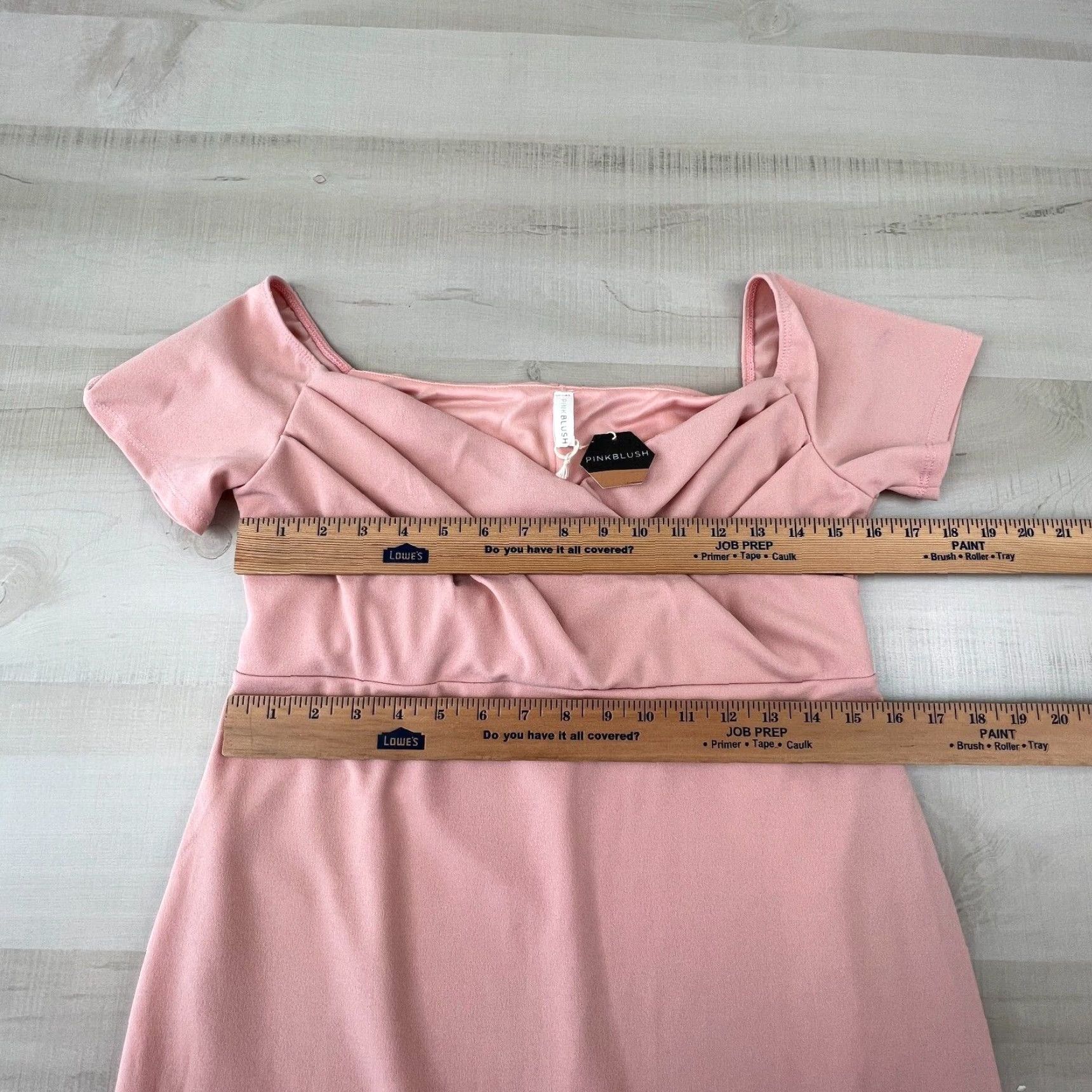 Pinko Pink Blush Womens Dress Sheath V Neck Knee Length XS? Large Pink Of Shoulder - Pink Blush Dress Large Pink Sheath V-Neck Short Sleeve, New Size L / US 10 / IT 46 - 5 Thumbnail