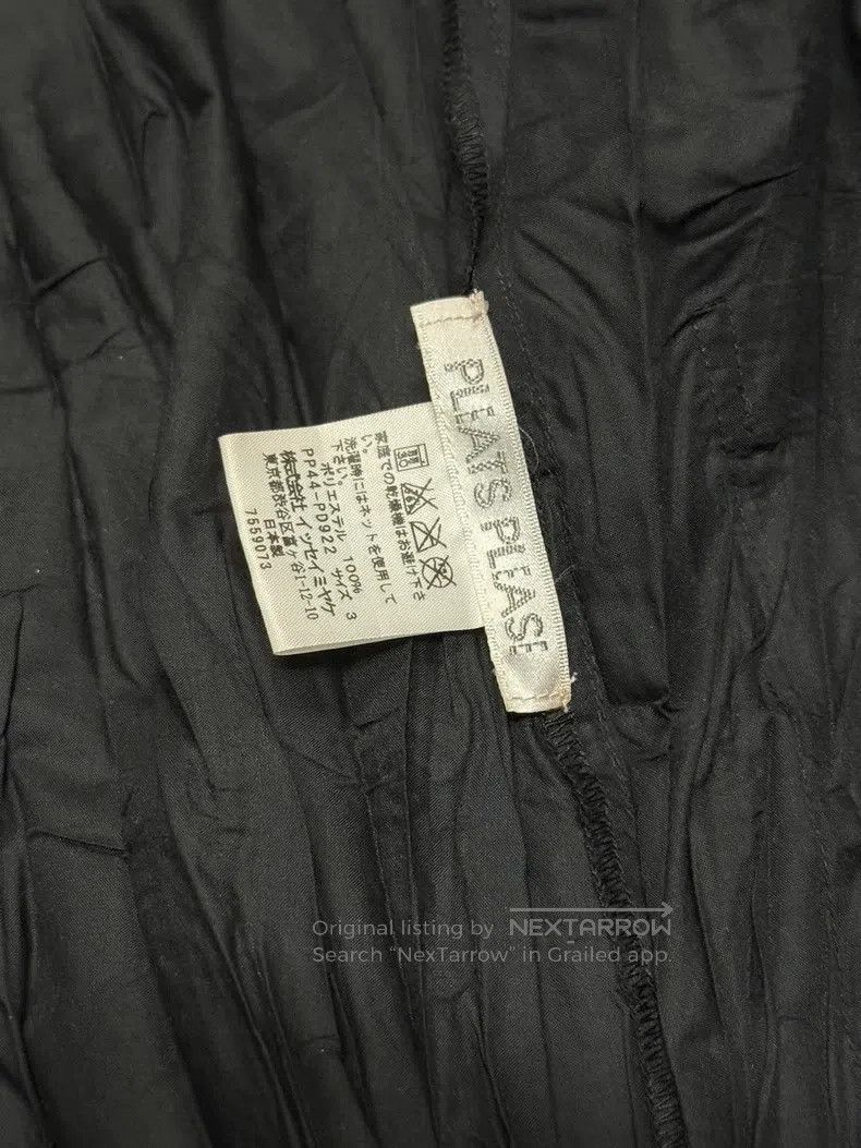 Issey Miyake Issey Miyake Black Ruched Pearl Long-Sleeve Shirt Size L / US 10 / IT 46 - 6 Thumbnail