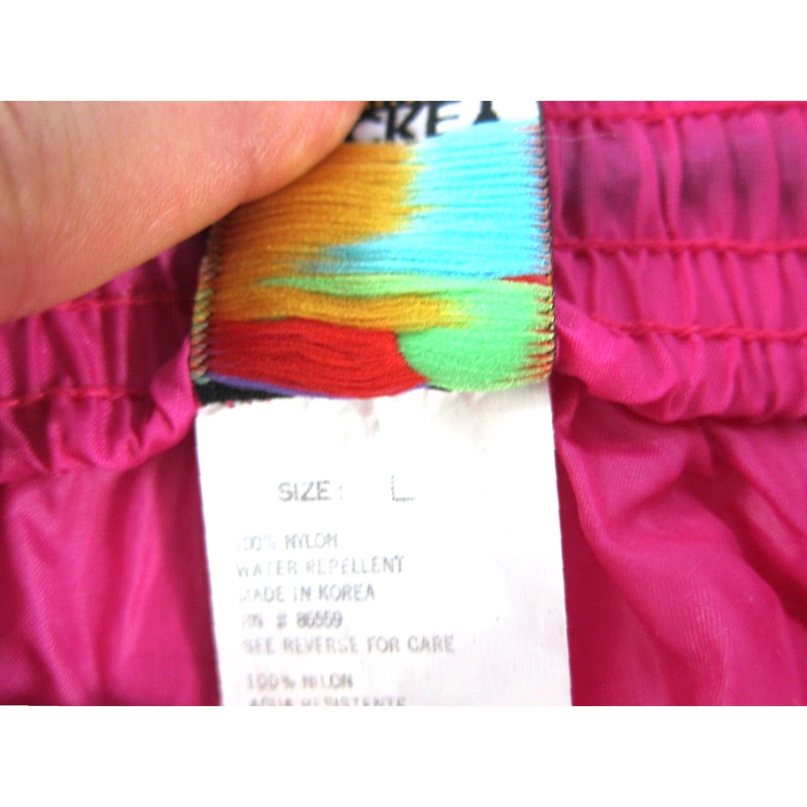 Mickey Unlimited VINTAGE Mickey Unlimited Windbreaker Pant Women L Nylon Pink 90s Jogger Wool? Size 36" / US 14 / IT 50 - 4 Thumbnail