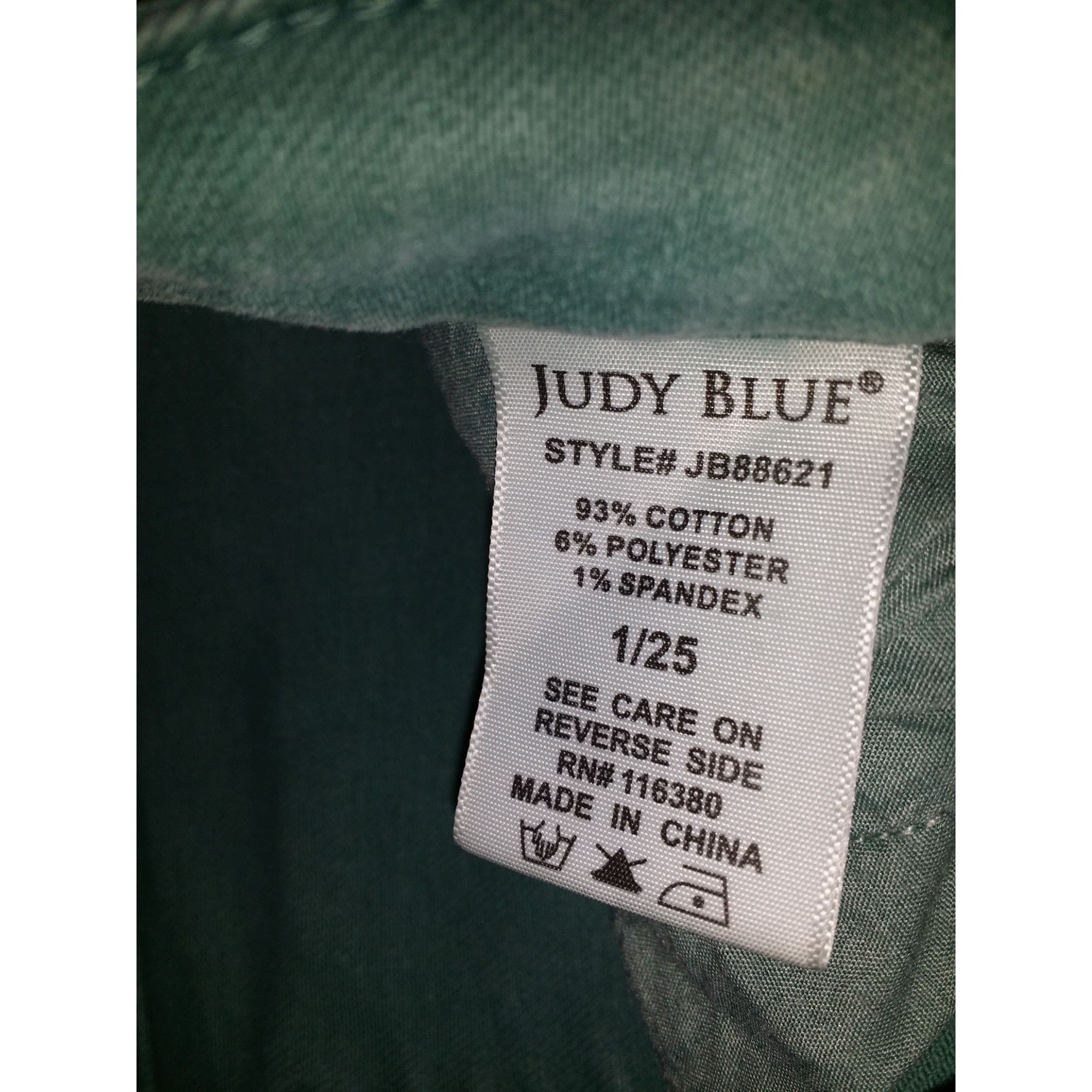 Judy Blue Judy Blue Straight Leg Jeans Women Sz 1/25 High Rise Teal Ga Size 25" / US 0 / IT 36 - 7 Thumbnail