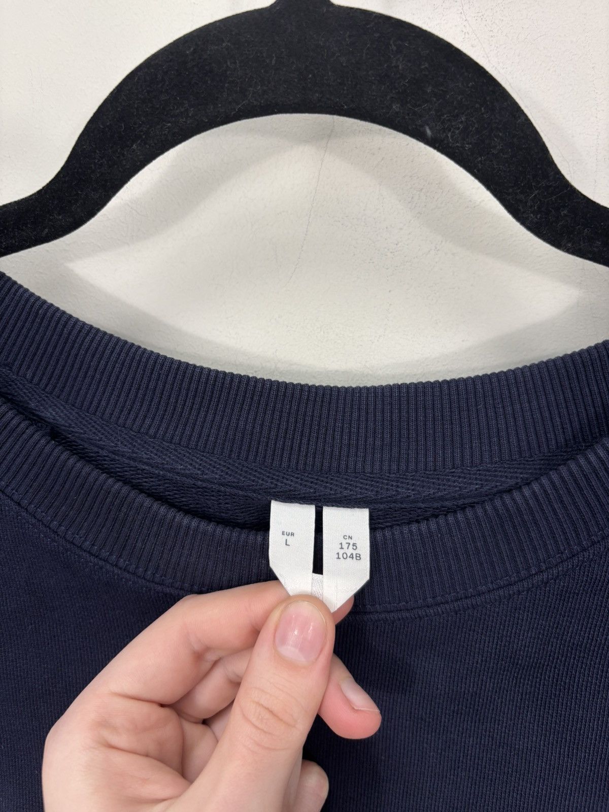 Arket Arket Men’s Navy Blue Basic Cotton Sweatshirt Pullover Size US L / EU 52-54 / 3 - 14 Thumbnail