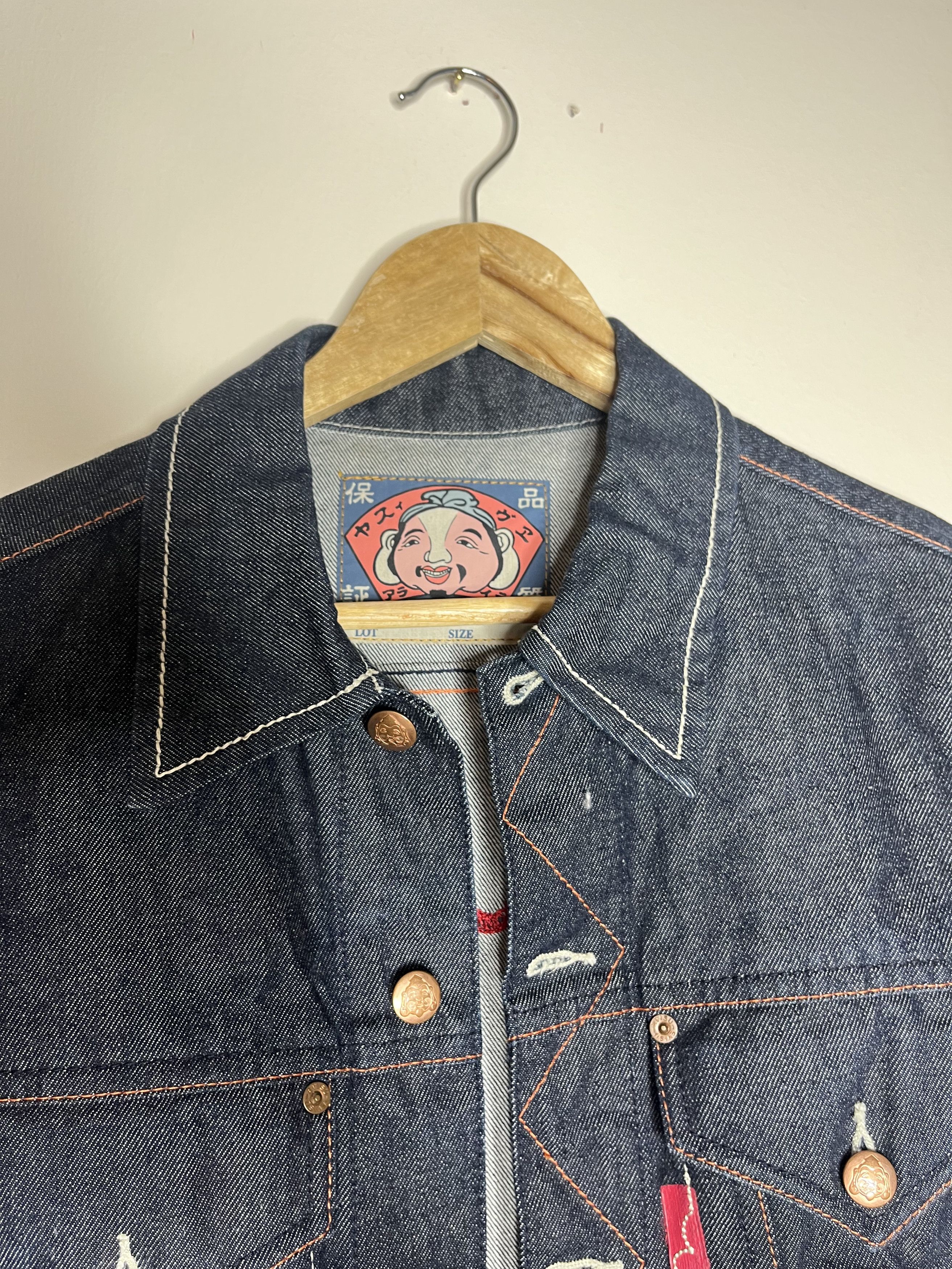 Evisu Evisu Maniacs embroidered Denim Jacket Size L (Fits like M) Size US M / EU 48-50 / 2 - 4 Thumbnail