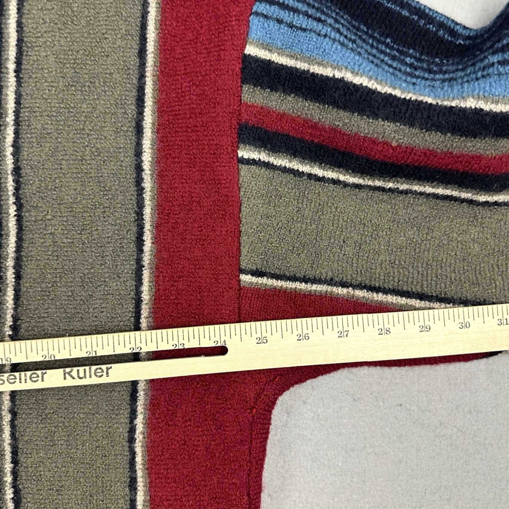 Vintage VINTAGE Structure Sweater Cardigan Men L Blue Wool 90s Grandpa Striped Knit Long Sleeve Collared Reg Mens Size US L / EU 52-54 / 3 - 6 Thumbnail