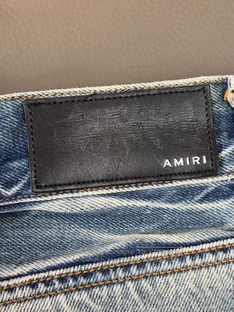 Amiri Amiri Size 30 Heavy industry flower embroidery hole cat bea Size US 30 / EU 46 - 6 Thumbnail