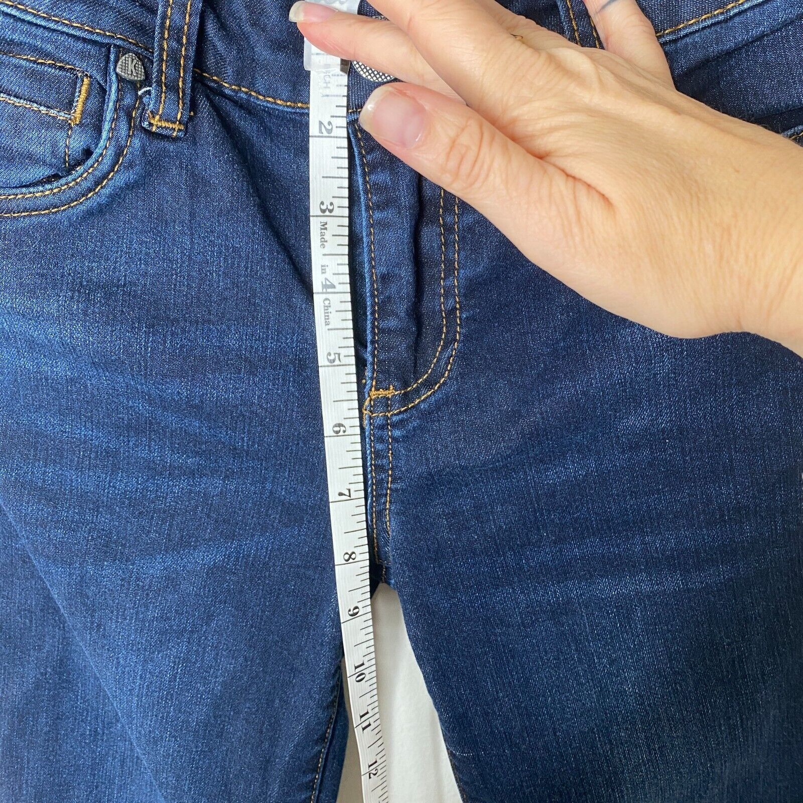 Other Kut From The Kloth Blue High Rise Slim Raw V-Cut Hem Jeans 4 Size 27" / US 4 / IT 40 - 11 Thumbnail