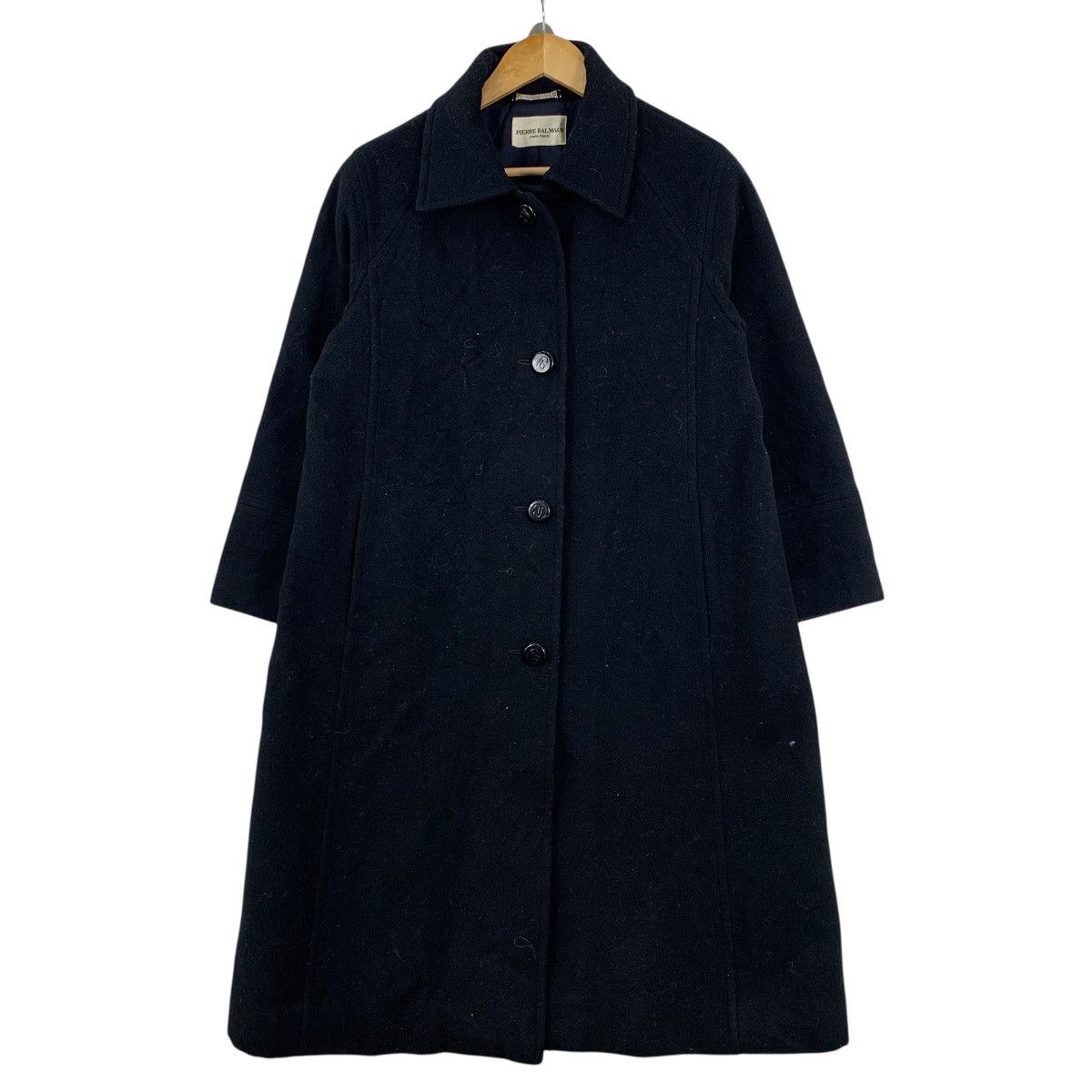 Pierre Balmain Vintage PIERRE BALMAIN Paris Tokyo Plain Wool Long Coat Size US L / EU 52-54 / 3 - 1 Thumbnail