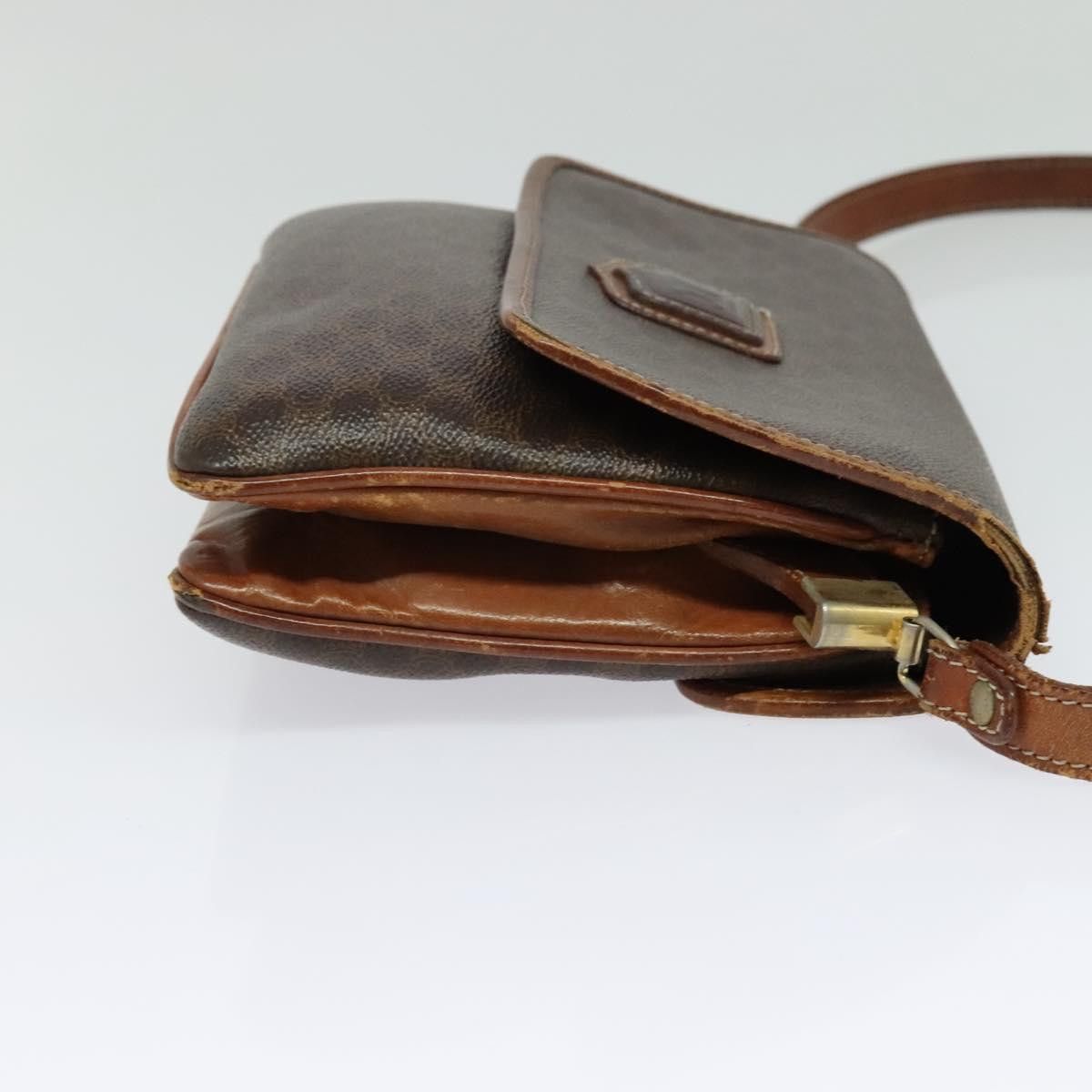 Celine CELINE Macadam Canvas Shoulder Bag Pvc Leather Brown Gold Size ONE SIZE - 5 Thumbnail