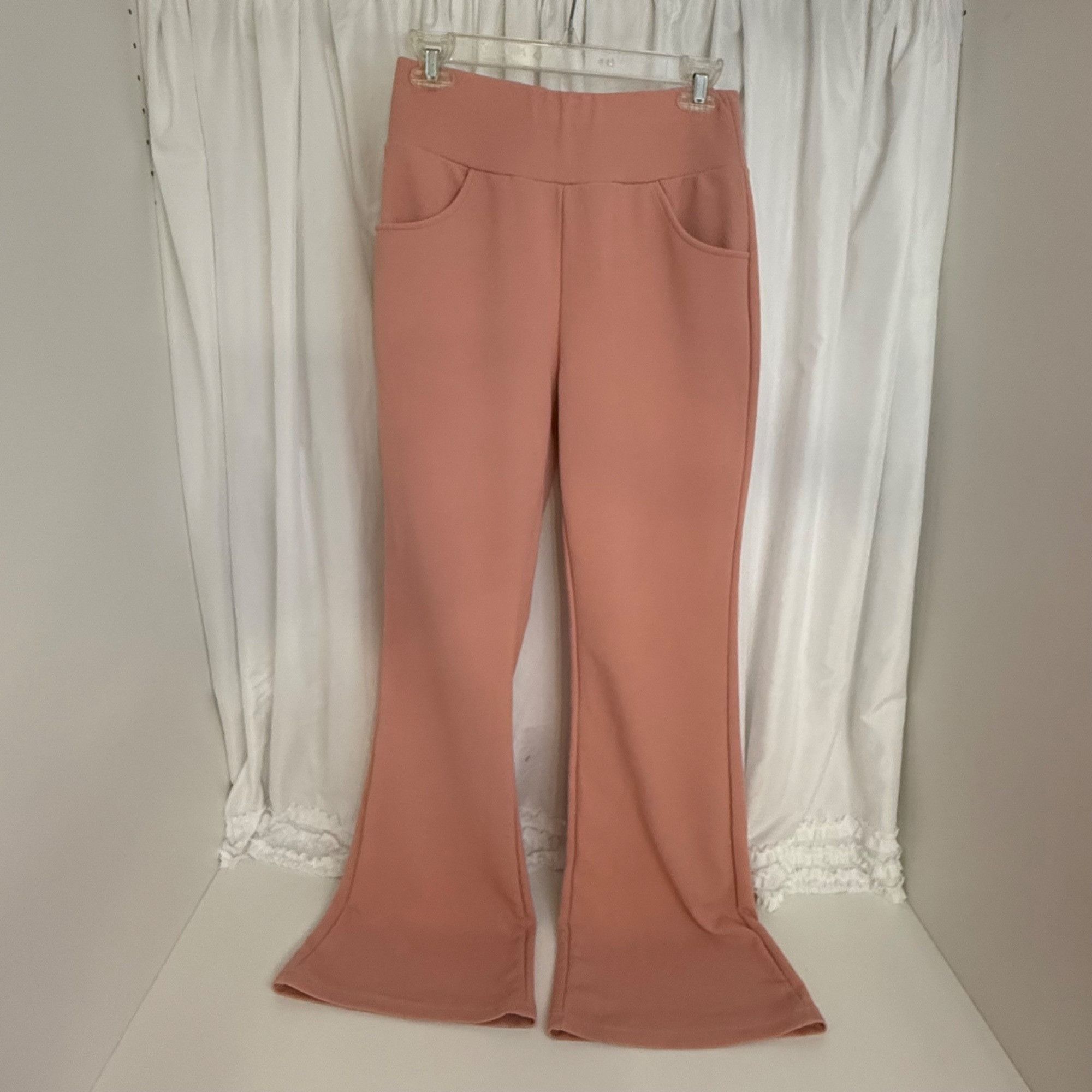 Shein Shein Womens Tall M Flared High-Waist Pants W/Pockets Pink Size 28" / US 6 / IT 42 - 1 Thumbnail