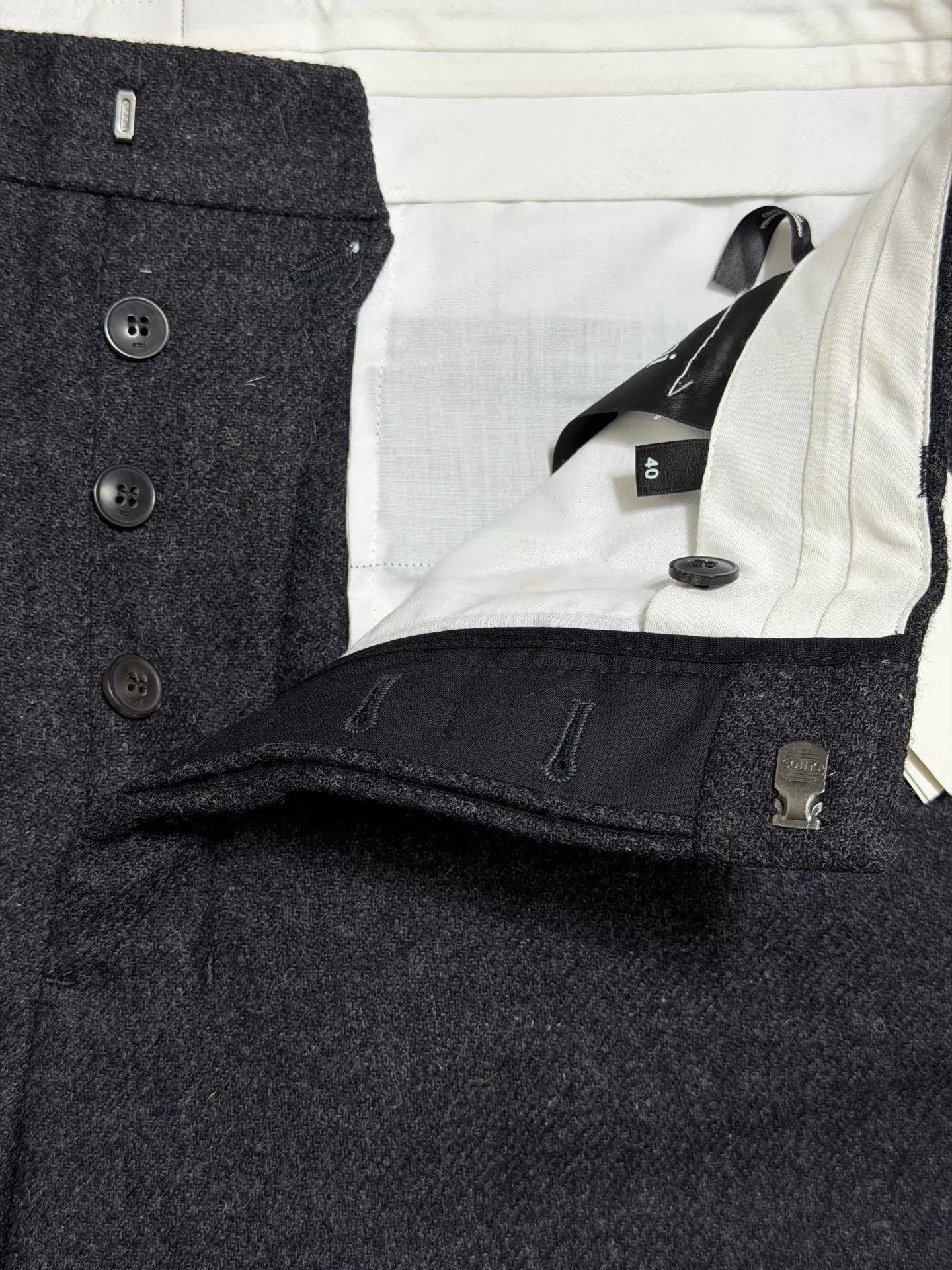 Amiri Ami thick wool slim fit trousers charcoal gray 40 Size US 40 / EU 56 - 4 Thumbnail