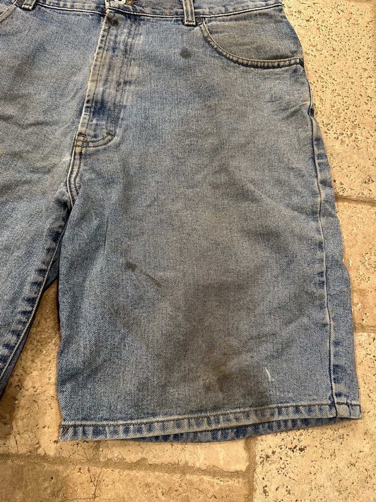 Structure × Vintage Vintage Structure Denim Relaxed Painter Jean Short Jorts Size US 36 / EU 52 - 3 Thumbnail