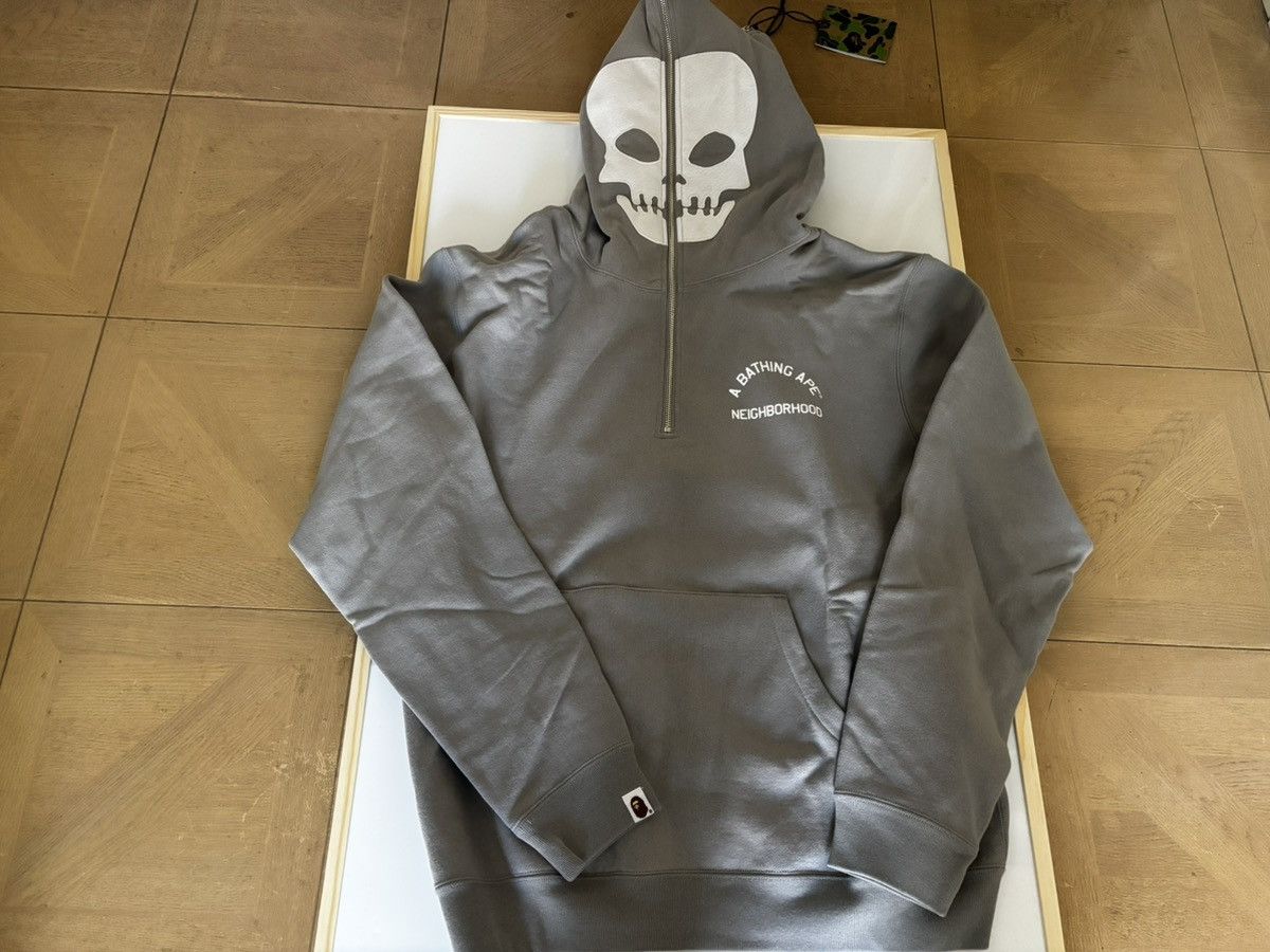 Bape Ape bape x NBHD 2face half zip pullover hoodie neighborhood Size US L / EU 52-54 / 3 - 11 Thumbnail