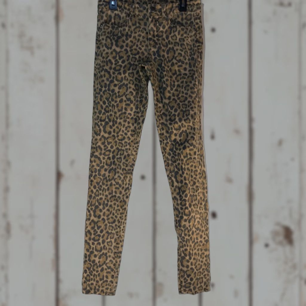 H&M H&M Divided Leopard Print Jeggings Juniors Size 4 Multicolor Animal Print Women Size 27" / US 4 / IT 40 - 1 Thumbnail