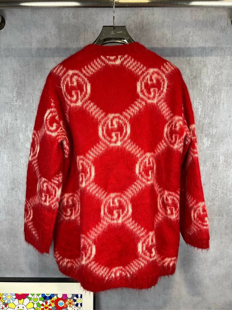 Gucci Gucci Ma Hai Mao Lao Hua Man LOGO Cardigan Sweater Jacket 2 Size S / US 4 / IT 40 - 2 Thumbnail