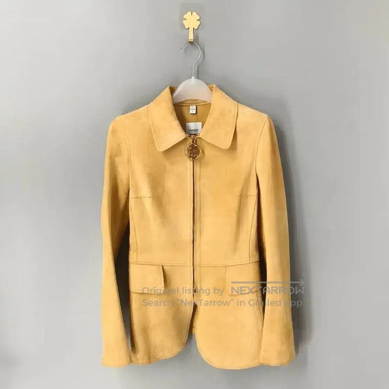 Burberry Burberry Women's Khaki Leather Overcoat. Size S / US 4 / IT 40 - 1 Thumbnail
