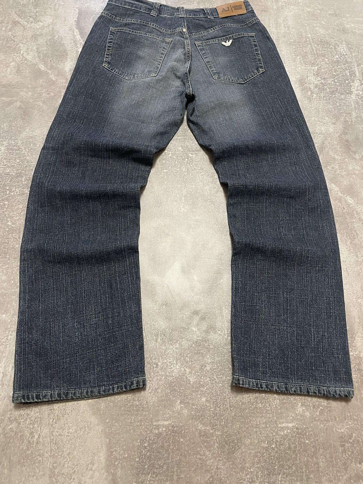 Armani Vintage Armani Jeans Metal Logo Distressed Denim Jeans Size US 34 / EU 50 - 4 Thumbnail