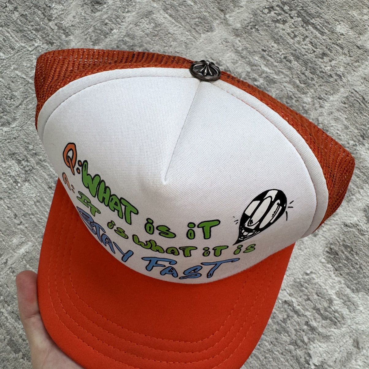 Chrome Hearts Matty boy question trucker hat Size ONE SIZE - 4 Thumbnail