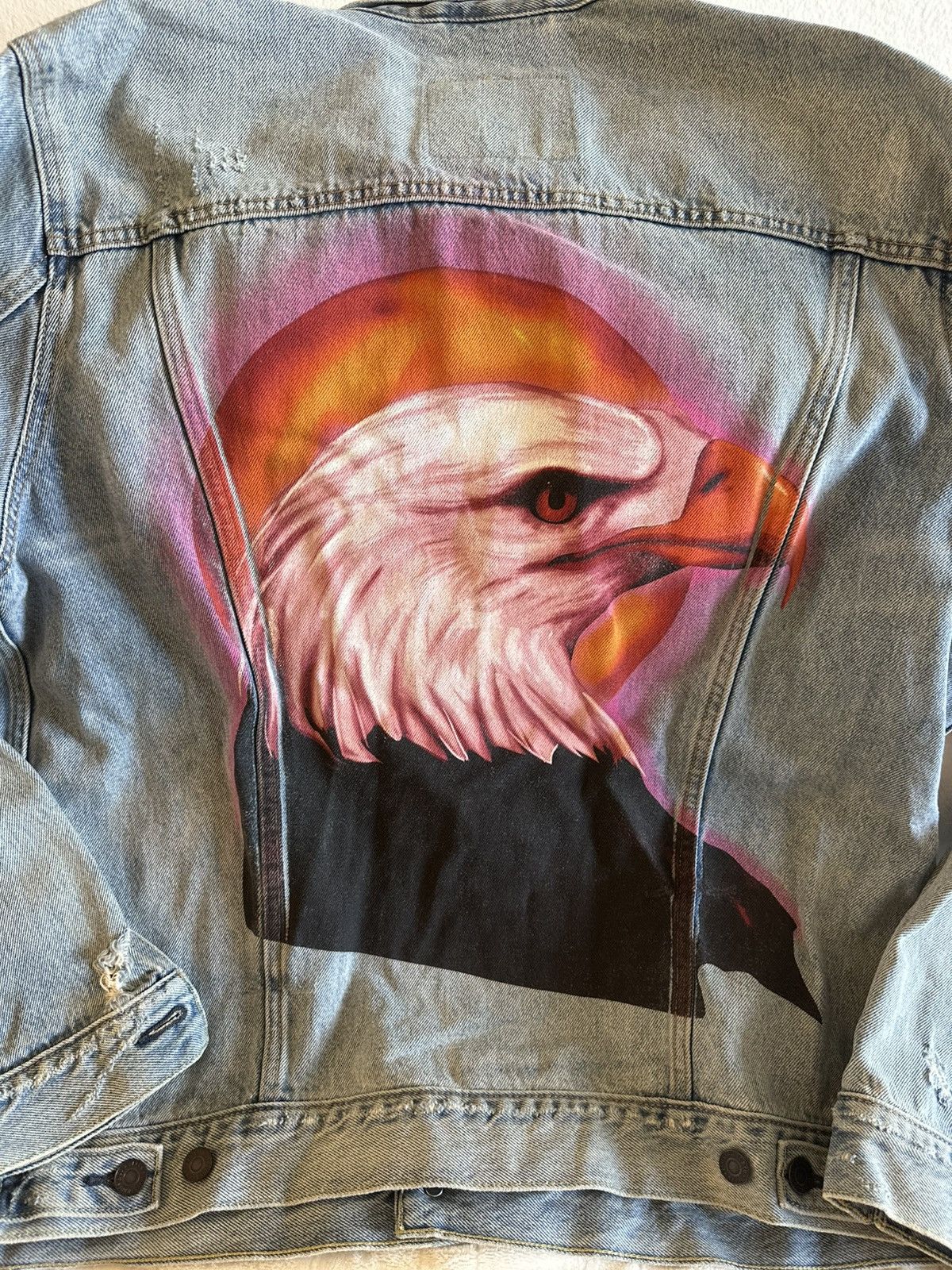 Travis Scott Travis Scott Birds in the Trap Sing Mcknight Denim Jacket Size US XXL / EU 58 / 5 - 6 Thumbnail