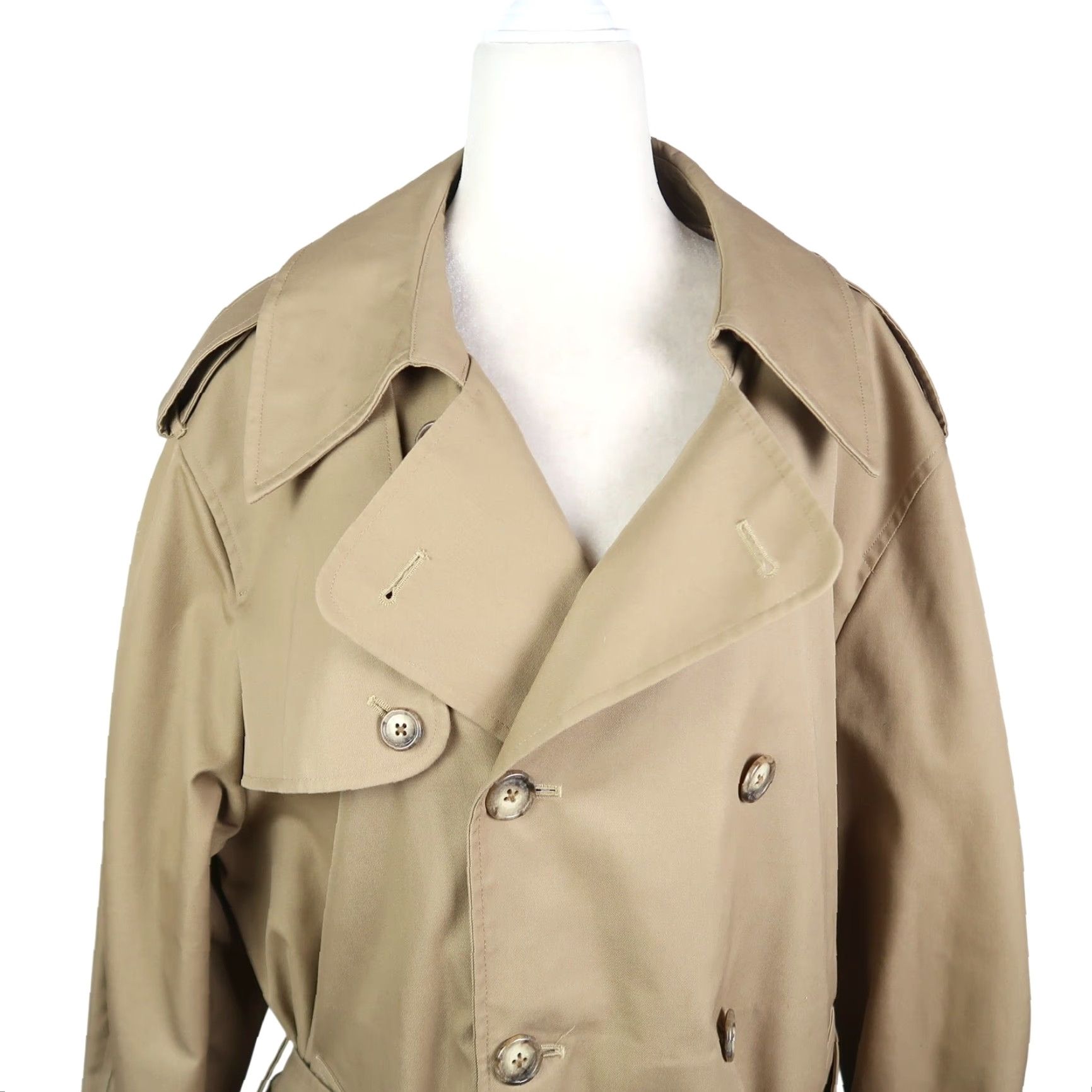 Nordstrom VINTAGE Nordstrom Trench Coat Mens 44R Khaki Tan Mid-Length Coat 90s Pattern Solid Button/ Belt Closure Fall Winter Spring Workwear Casual Business Size US S / EU 44-46 / 1 - 2 Thumbnail