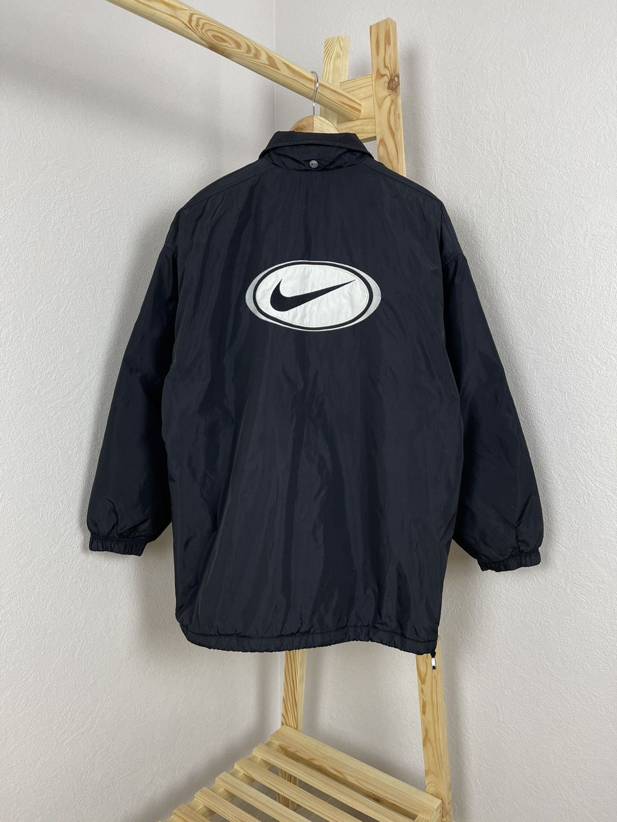 Nike × Vintage Vintage Y2k Nike Big Swoosh Jacket Size US L / EU 52-54 / 3 - 1 Thumbnail