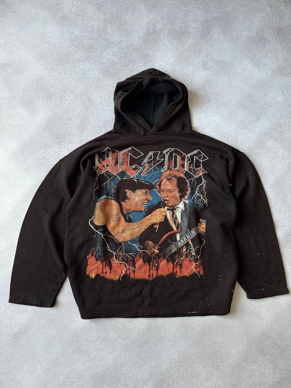 Ac/Dc × Rock Band × Vintage 90`s Vintage AC\DC Hoodie Rock Band | Grailed