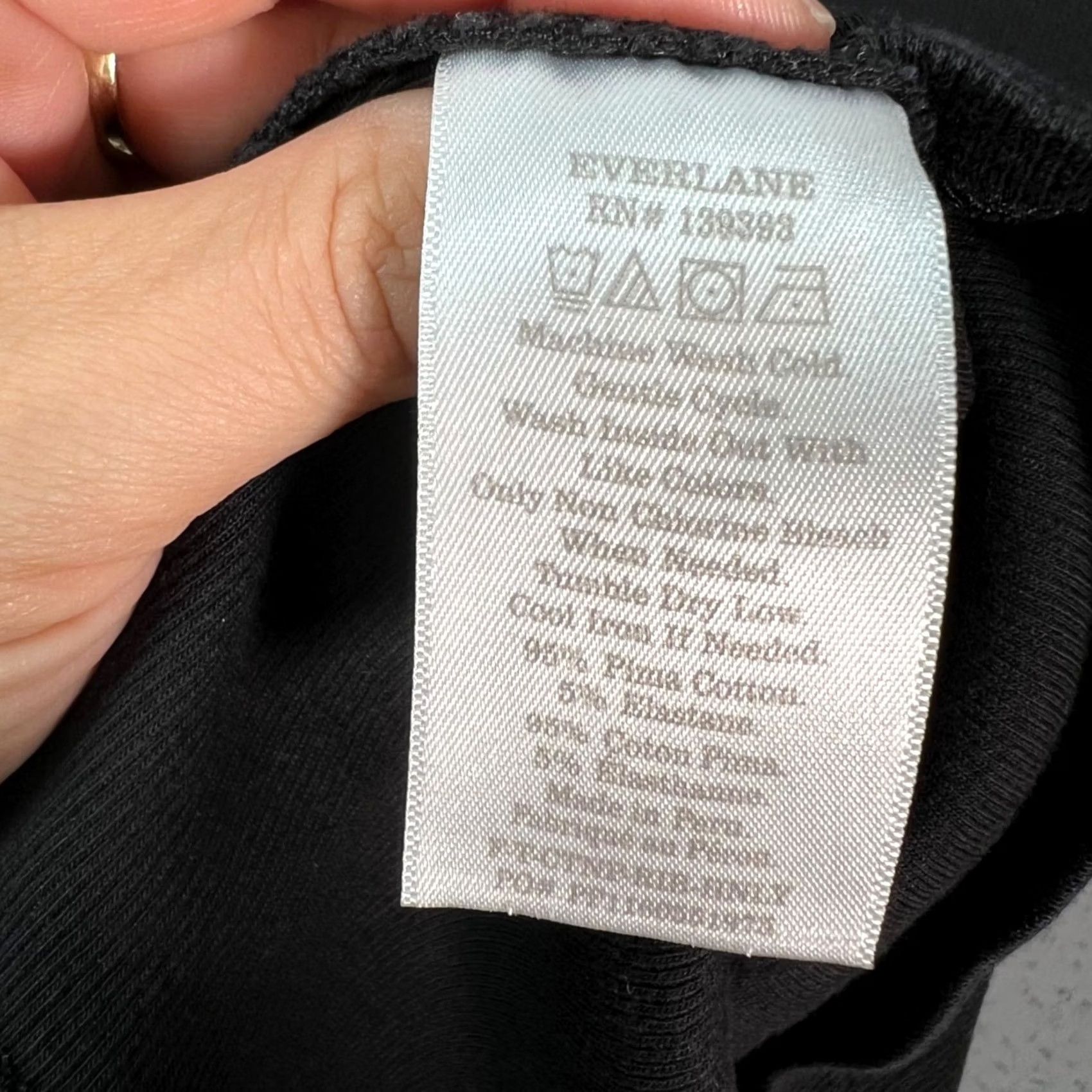 Everlane Everlane Womens XS Black Long Sleeve Henley Ribbed T Shirt Size XS / US 0-2 / IT 36-38 - 4 Thumbnail