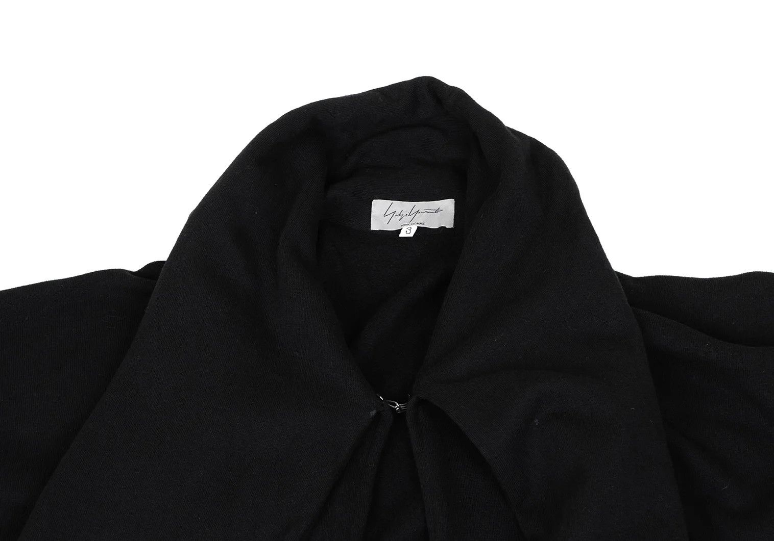 Yohji Yamamoto Yohji Yamamoto Cotton Sweat Mant Coat Black 3 Size US L / EU 52-54 / 3 - 4 Thumbnail