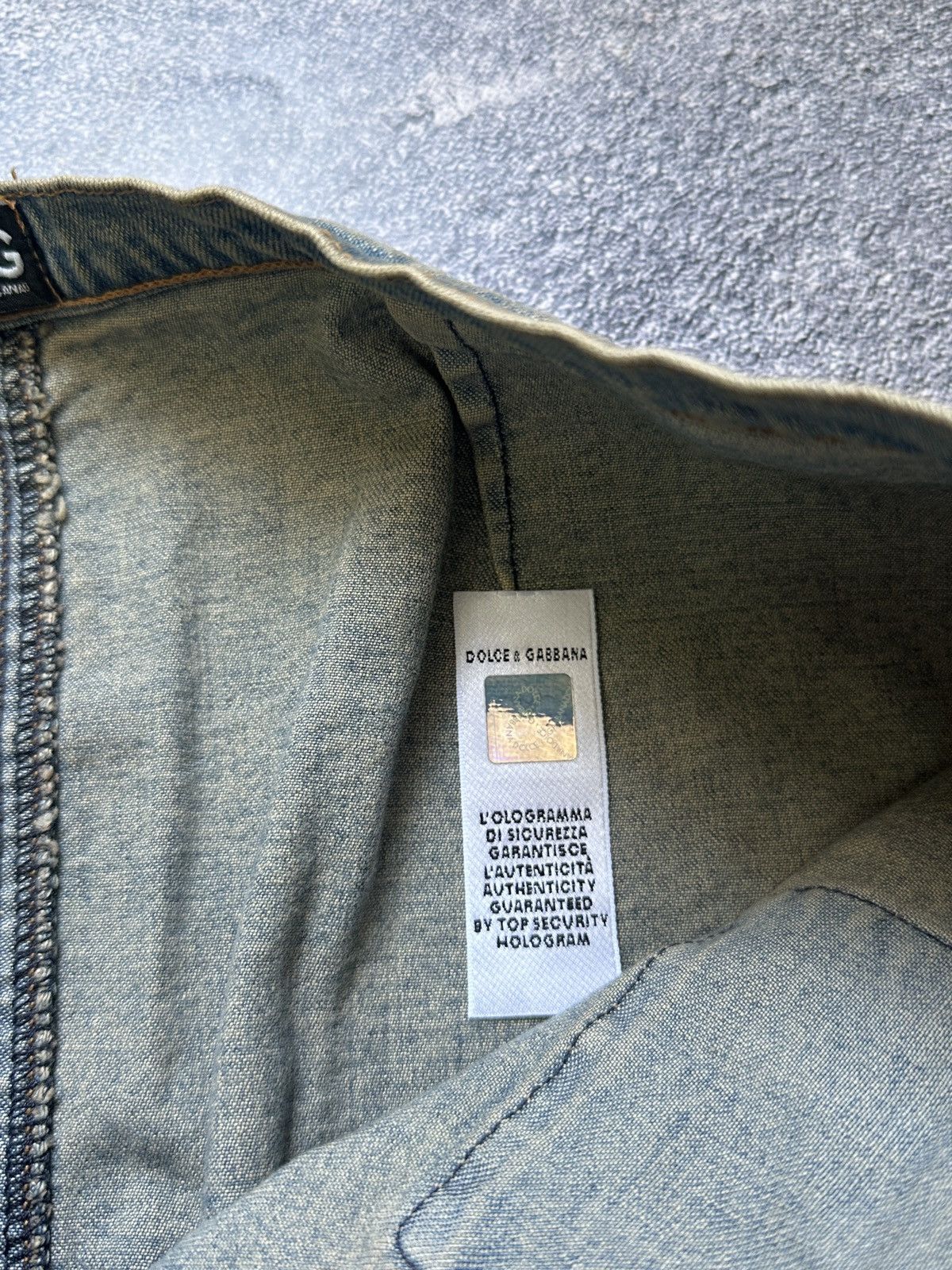 Dolce & Gabbana Vtg 90s Dolce & Gabbana Y2K Wash Denim Pocket Skirt 40 Italy Size 26" / US 2 / IT 38 - 5 Thumbnail