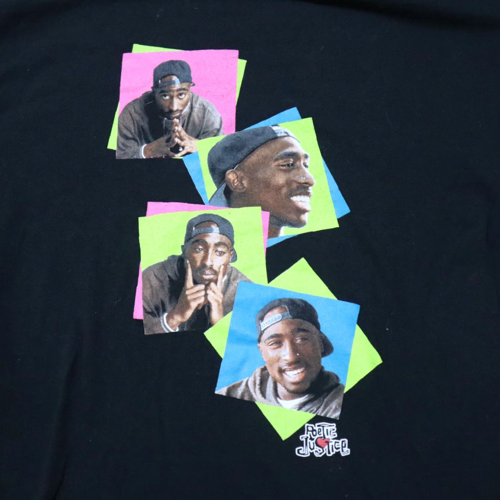 Vintage 2pac Tupac Poetic Justice Tupac Movie Tee Shirt Black Men's Size M Medium 90s Hip Hop Movie Shirt Mens Size US M / EU 48-50 / 2 - 2 Thumbnail