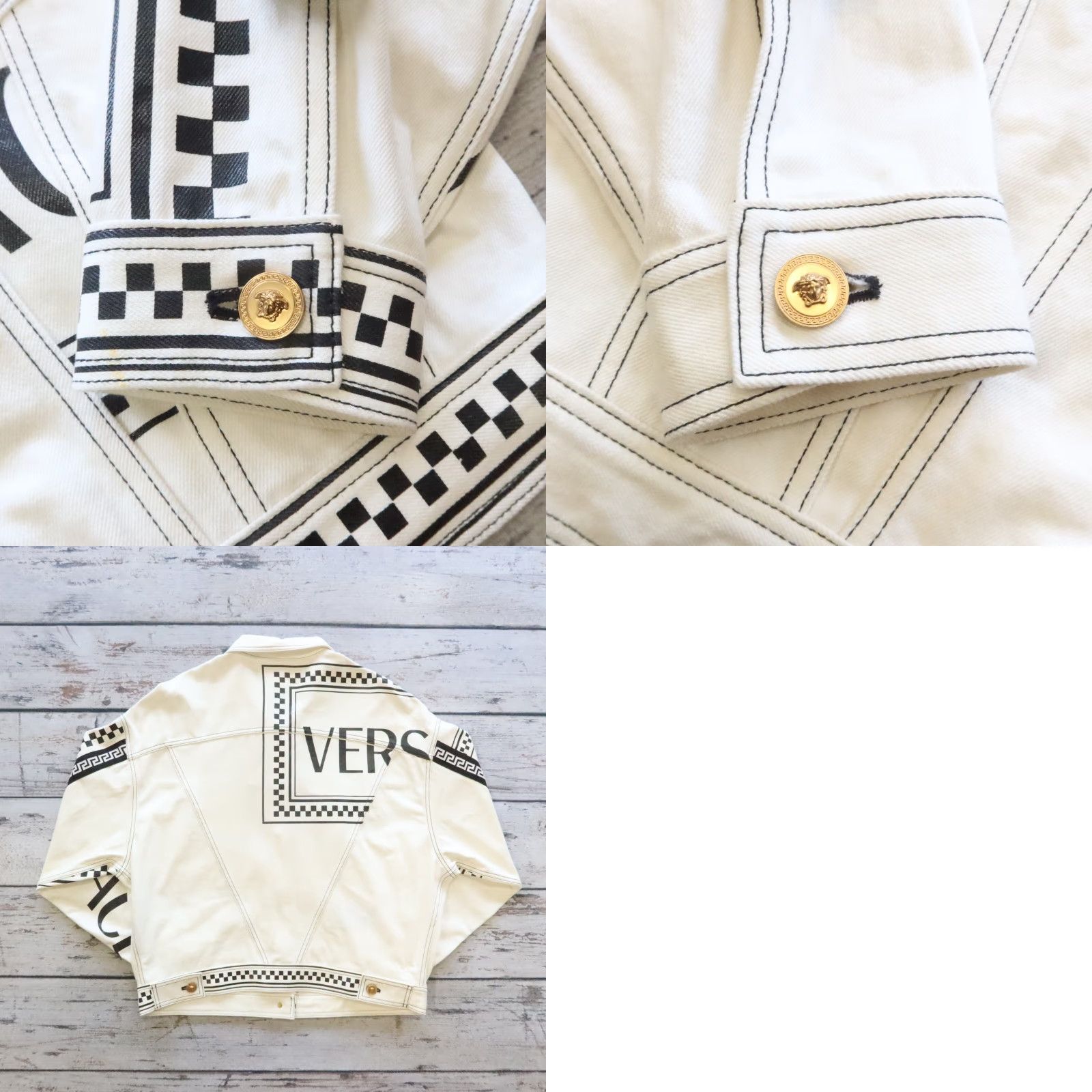 Versace VINTAGE Versace Denim Trucker Jacket Size 46 Size US S / EU 44-46 / 1 - 10 Thumbnail