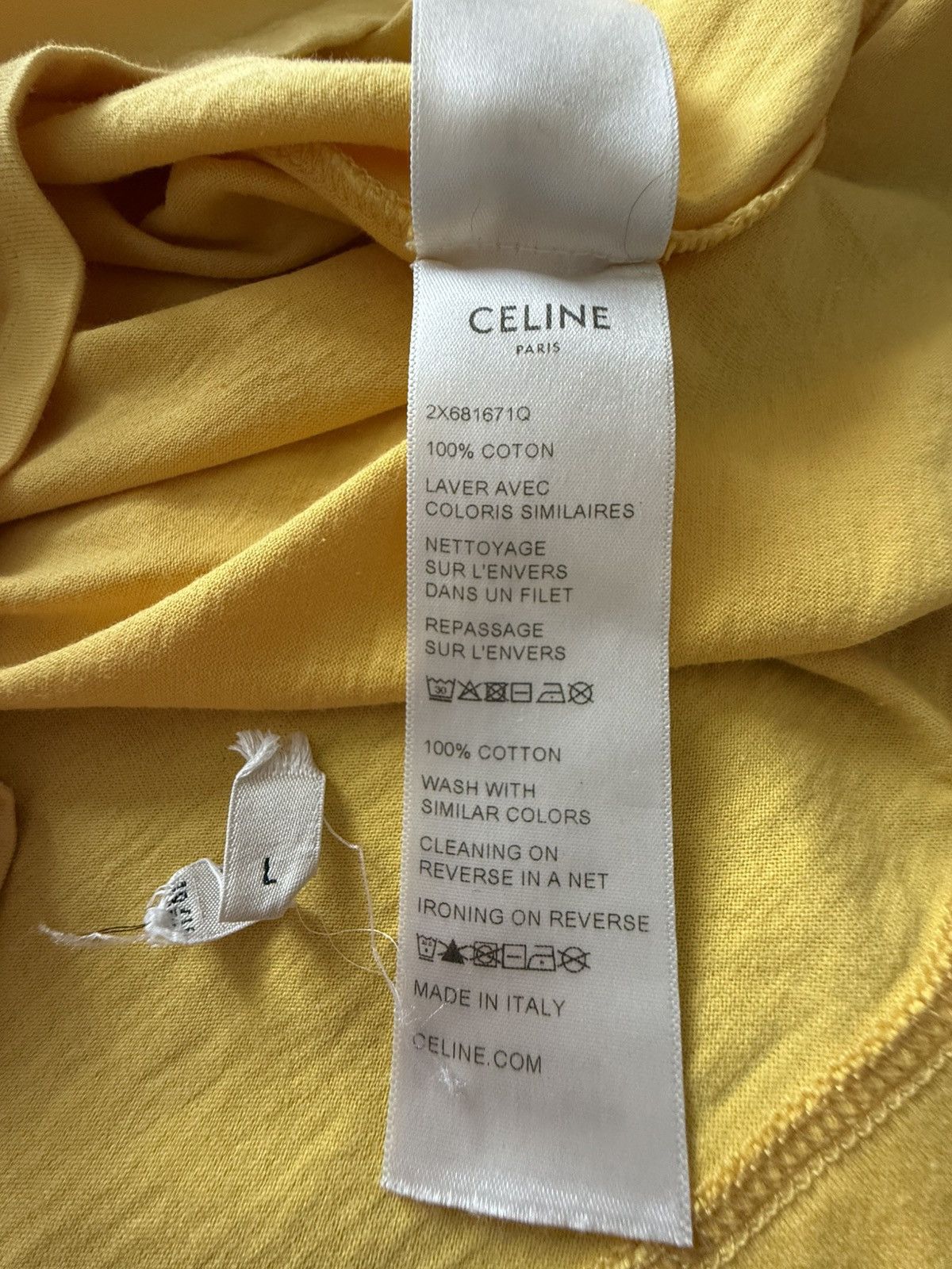 Celine Celine Hedi Slimane monochrome collection logo T shirt L Size US L / EU 52-54 / 3 - 20 Thumbnail