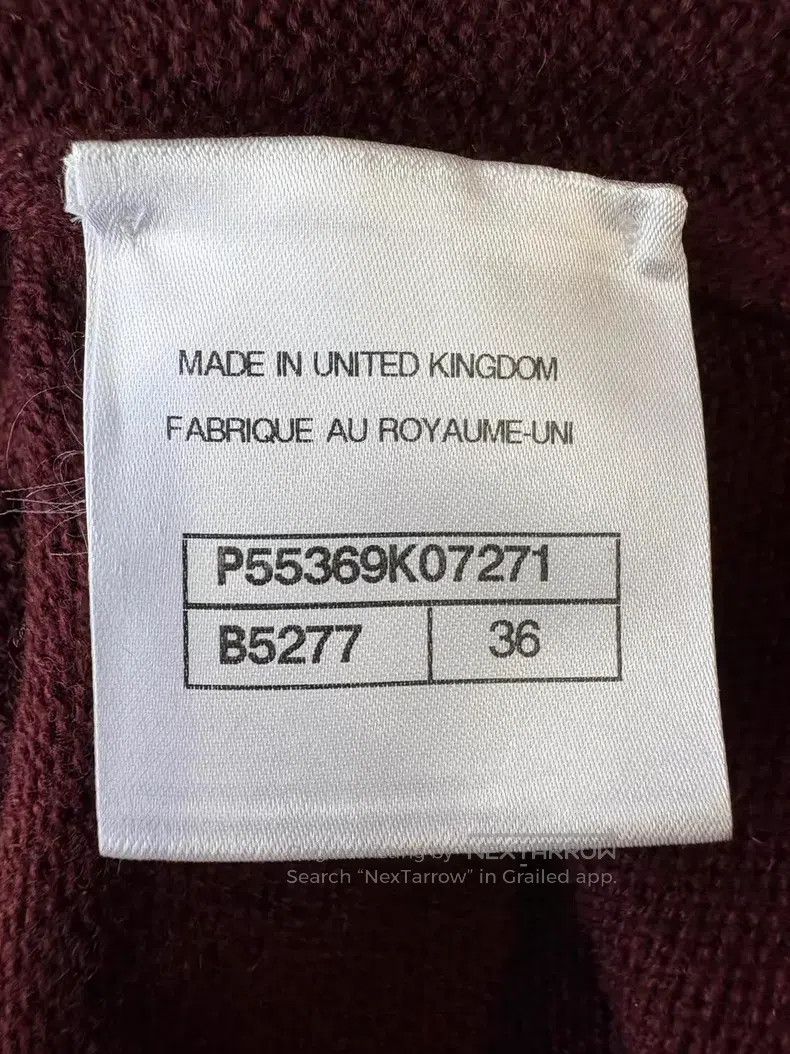 Chanel Chanel Burgundy white-rimmed long knitted cardigan coat Size XS / US 0-2 / IT 36-38 - 6 Thumbnail