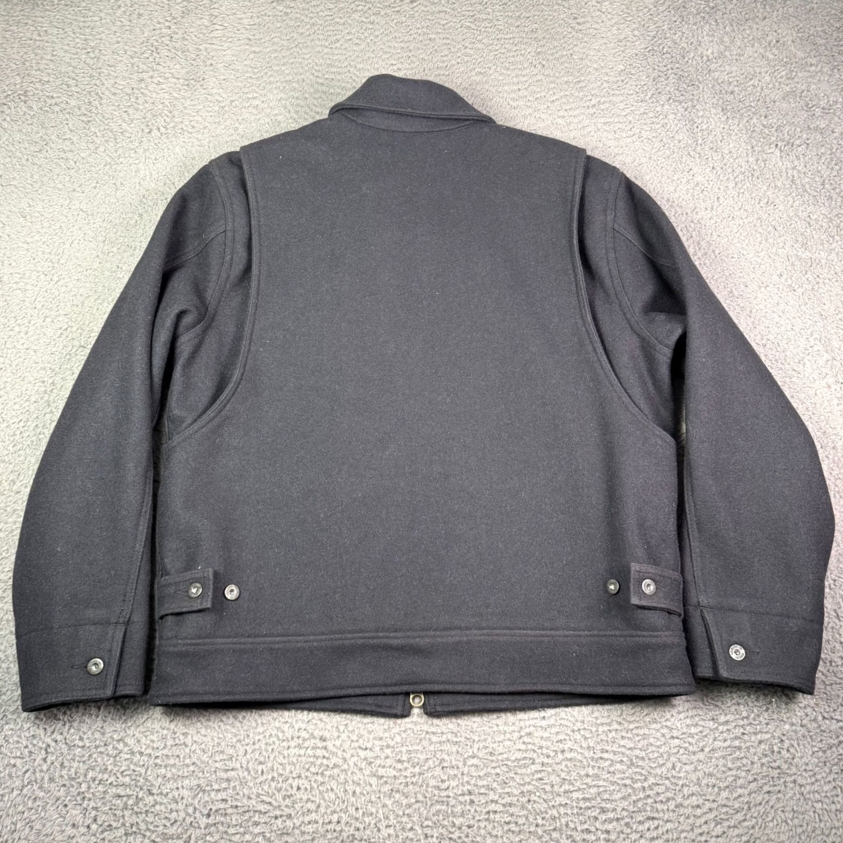 Filson VINTAGE Filson Mackinaw Work Jacket Mens Large Navy Blue Wool Full Zip Heavyweight Jacket Size US L / EU 52-54 / 3 - 5 Thumbnail