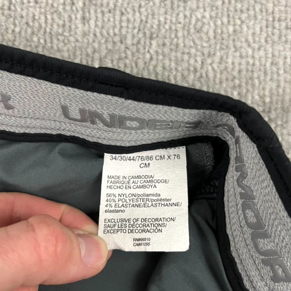 Under Armour UNDER ARMOUR Pants Mens 34x30 Black Straight Match Play Performance Golf Chino Size US 34 / EU 50 - 7 Thumbnail