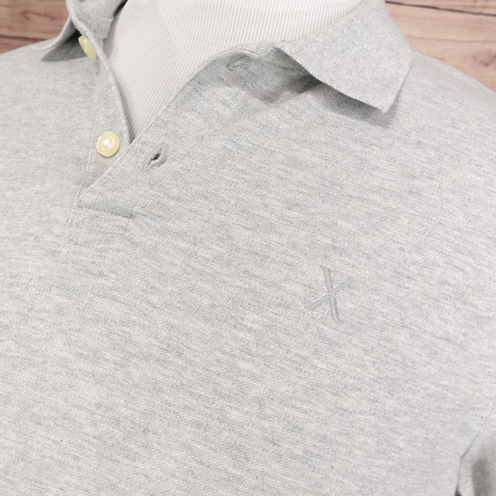 Express Express Polo Shirt Mens L Gray Solid 100% Cotton Knit Short Sleeve Shirt Mens Casual Business Size US L / EU 52-54 / 3 - 2 Thumbnail