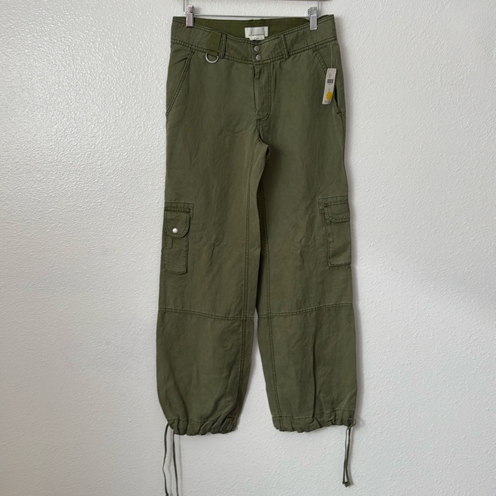 Anthropologie NWT Anthropologie 4 Utility Army Green Cargo Pants Size 27" / US 4 / IT 40 - 1 Thumbnail