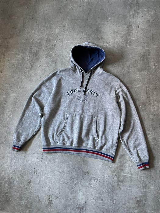 Fred perry grey hoodie hot sale