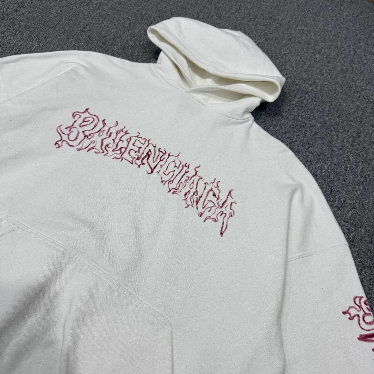 Balenciaga Balenciaga Dragon Year Flame Logo Hoodie Size 2 99 New Size M / US 6-8 / IT 42-44 - 3 Thumbnail