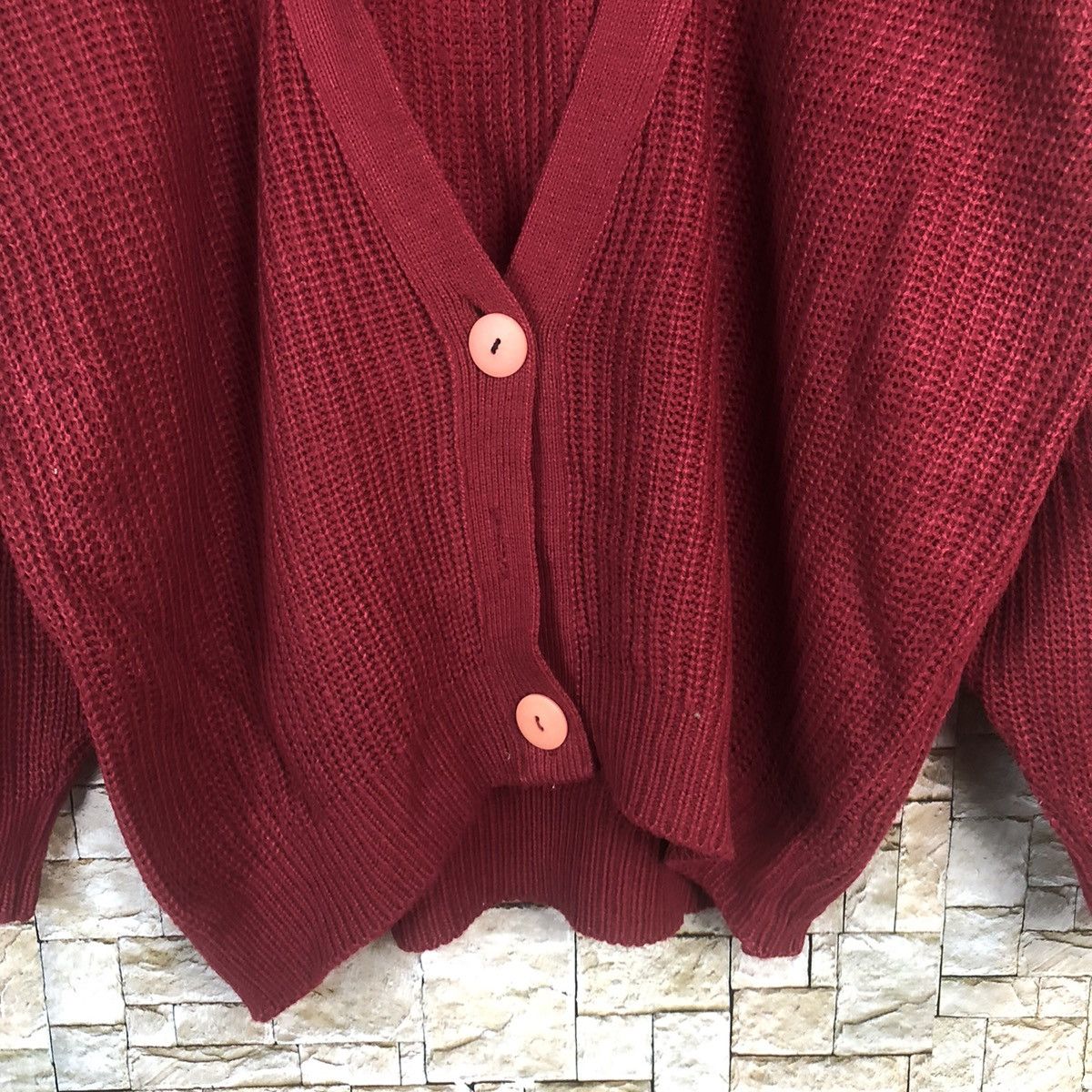 Homespun Knitwear × Japanese Brand Ladies Knit Costume vintage japan Red Cardigan #A20 Size US M / EU 48-50 / 2 - 7 Thumbnail