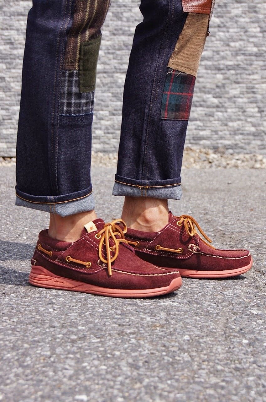 13ss visvim AMERICANA DECK-FOLK BURGUNDY