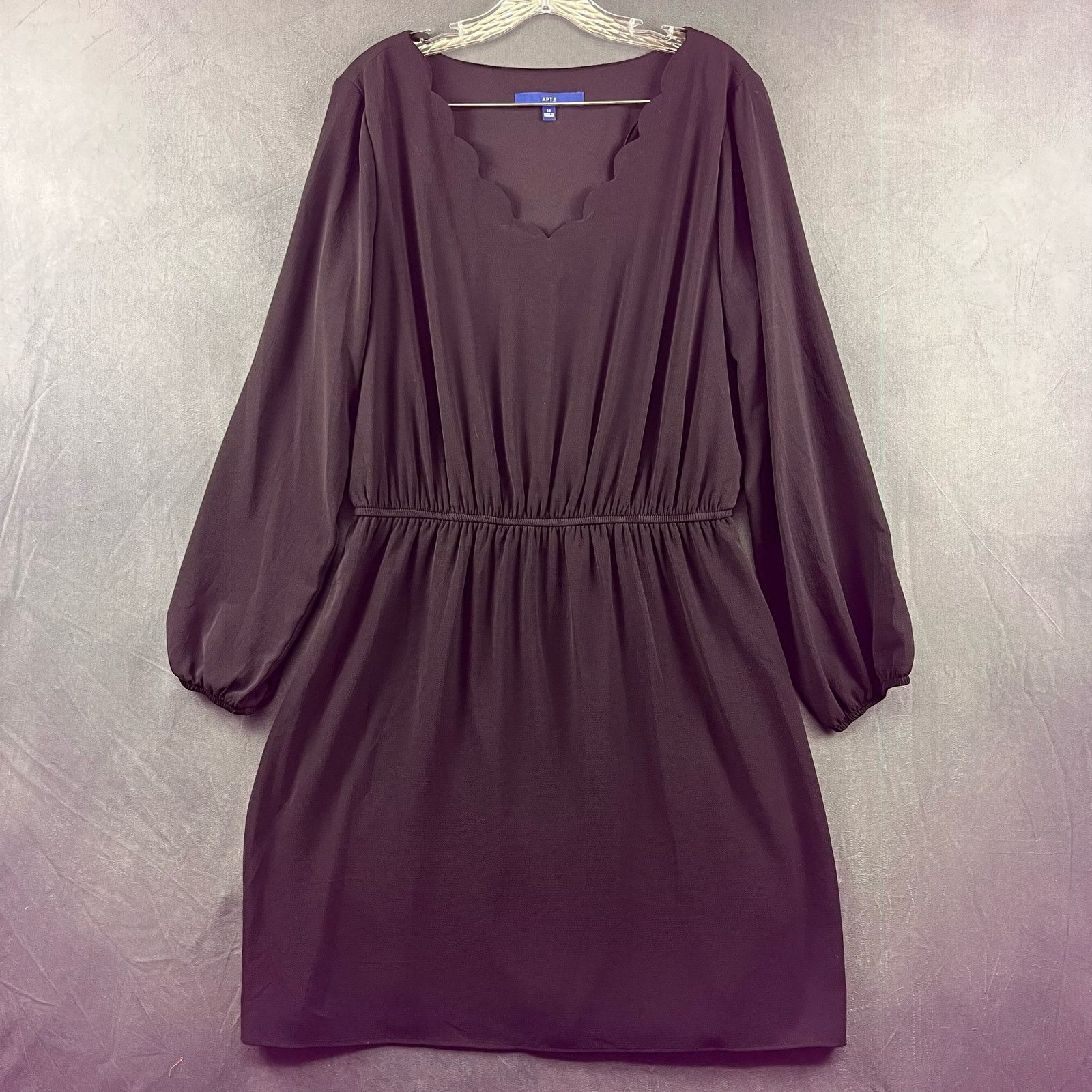 Apt. 9 Plus Size 14 Apt 9 Goth Black Midi Length Dress Wednesday Size XL / US 12-14 / IT 48-50 - 1 Thumbnail