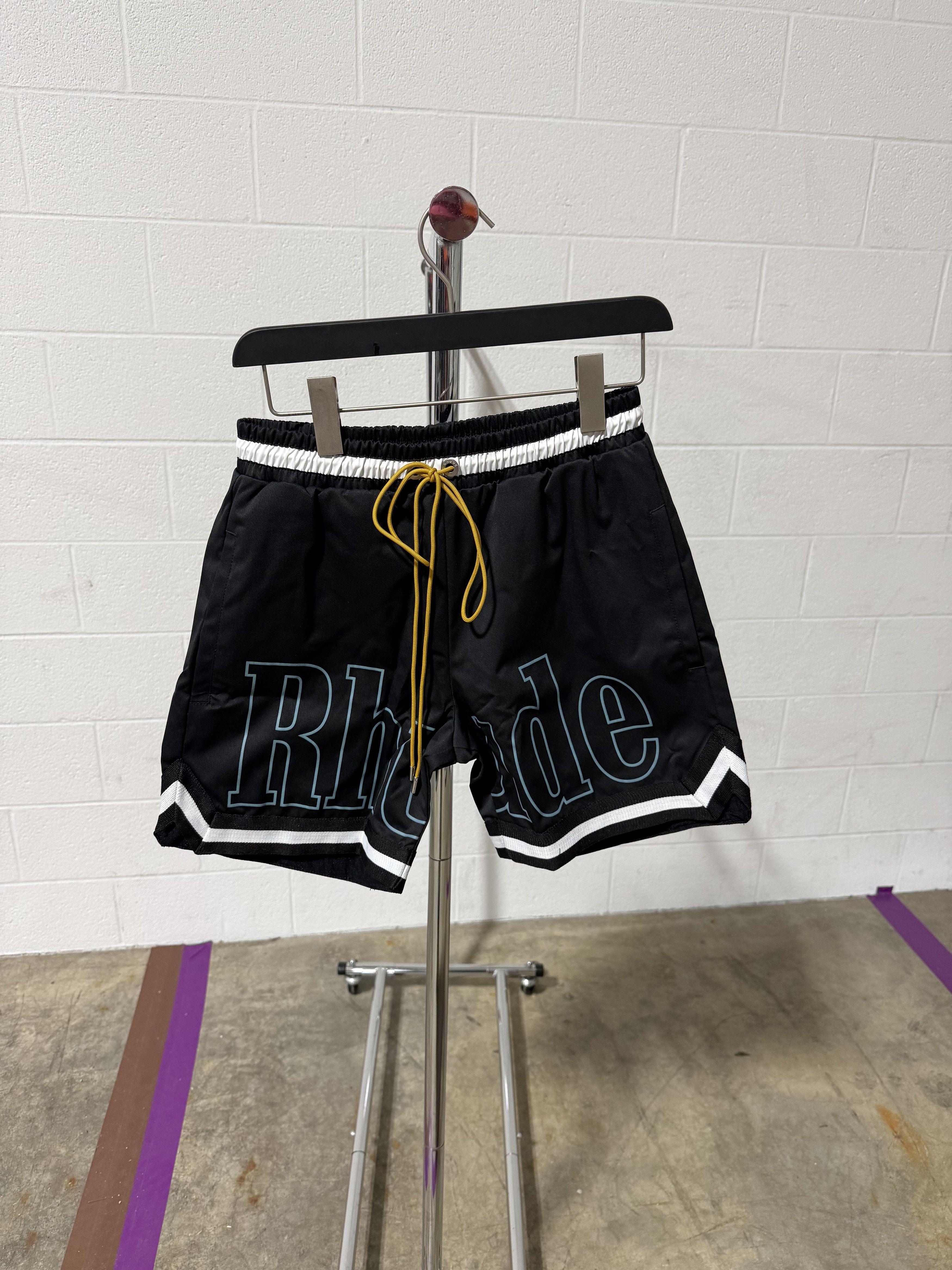 Rhude Logo Basketball Swim Shorts 'Black'
