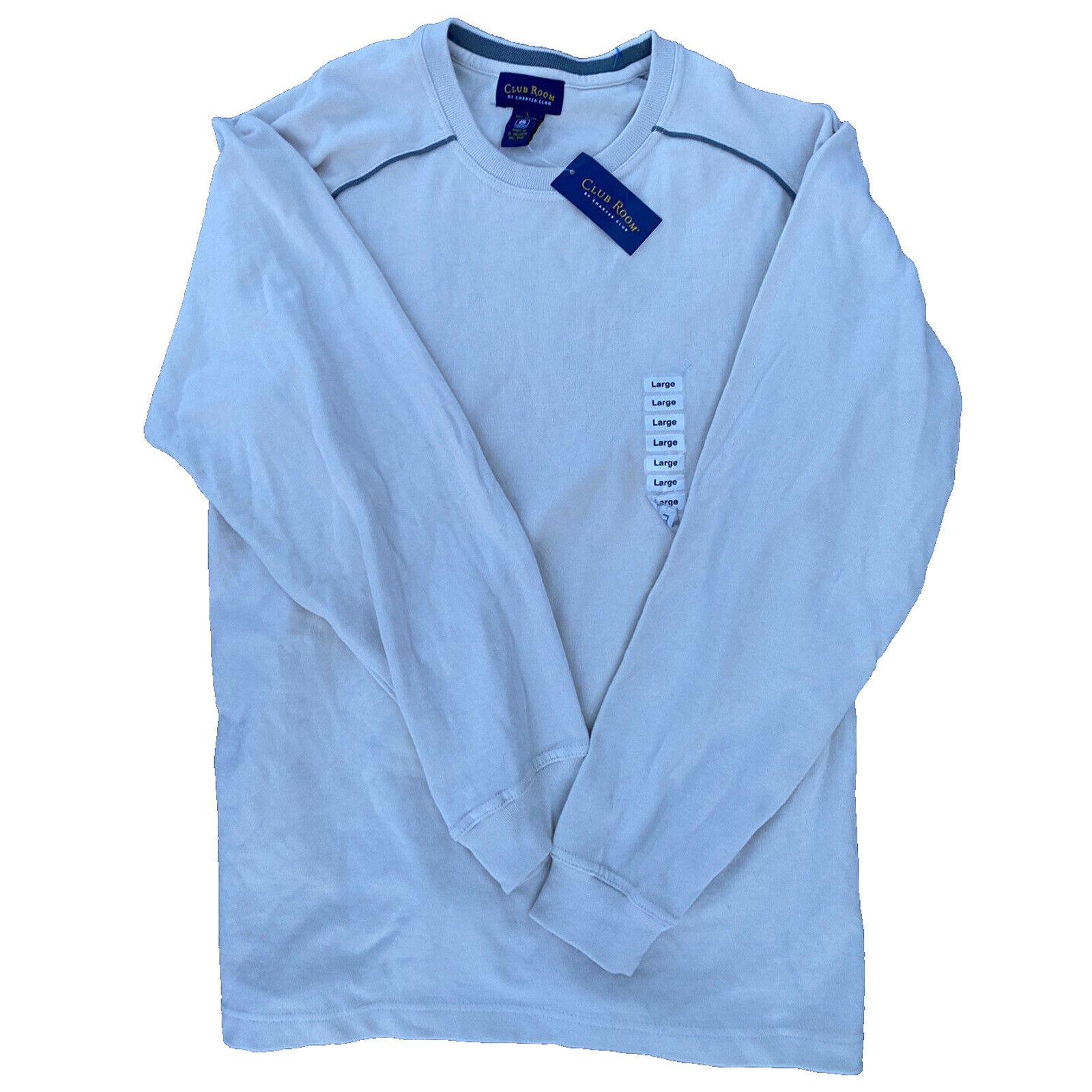 Club Room Club Room Sweater 100%cotton light blue top size L A000248 Size US L / EU 52-54 / 3 - 2 Thumbnail